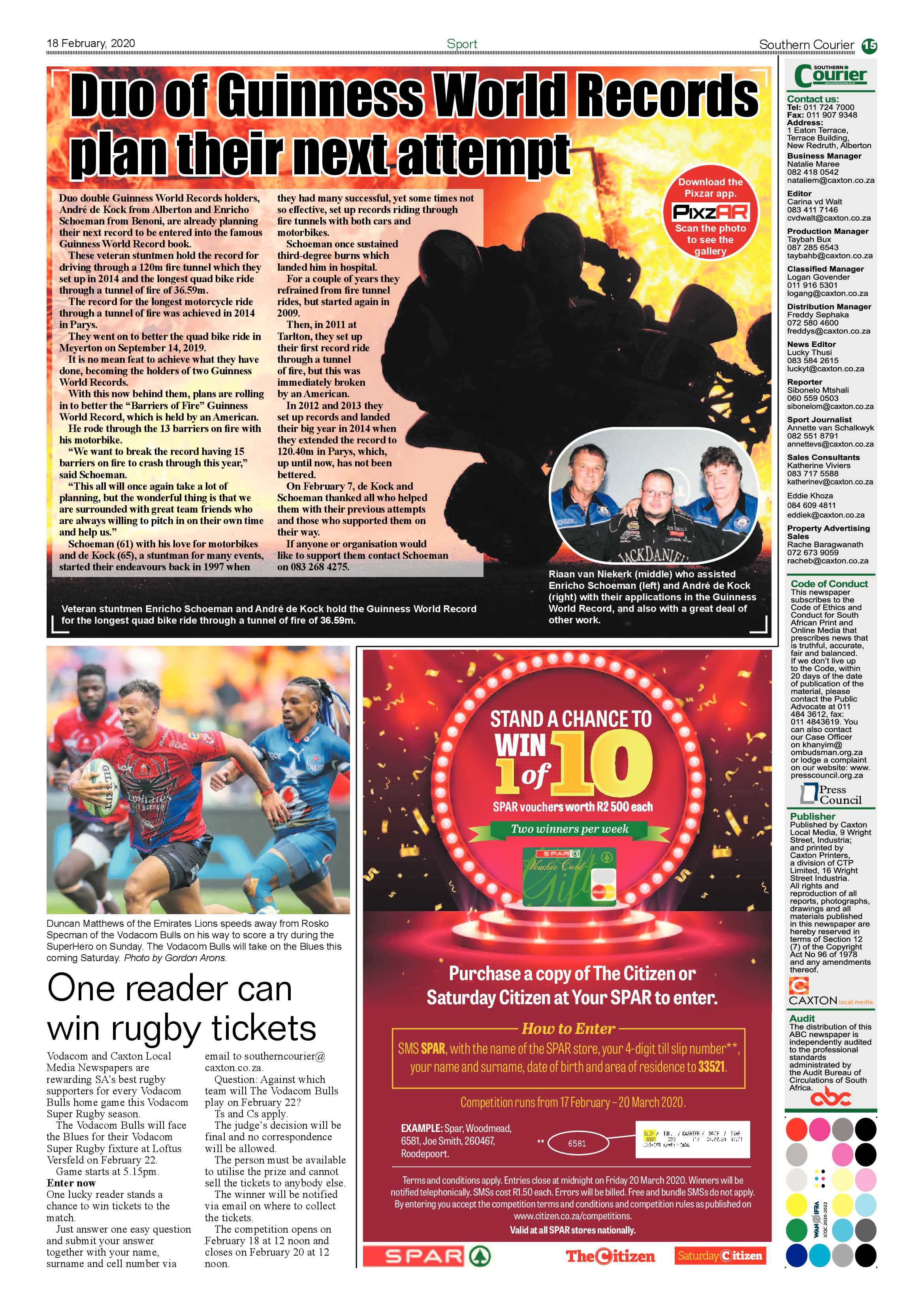 Southern Courier 18 February 2020 page 15