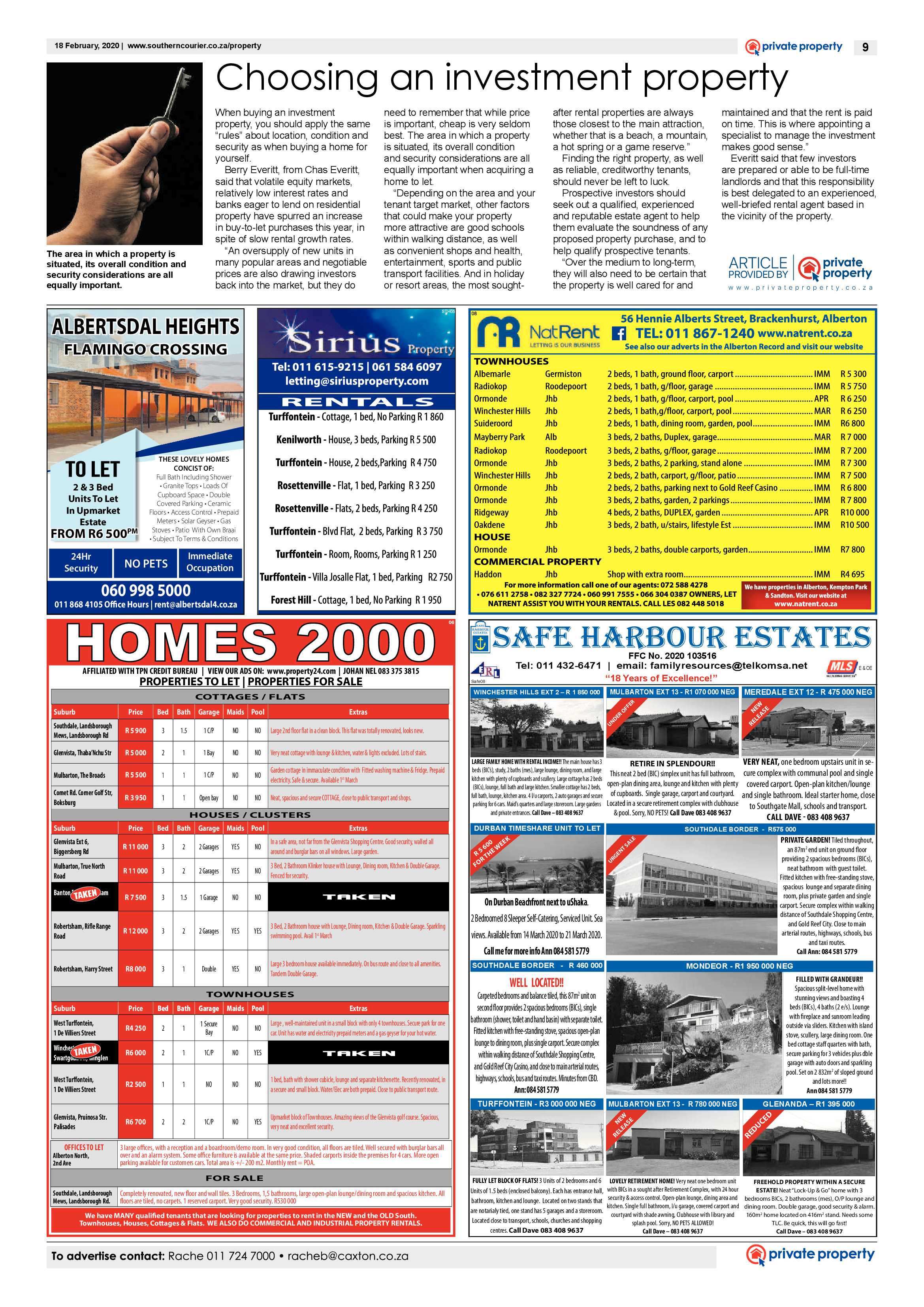Southern Courier 18 February 2020 page 9