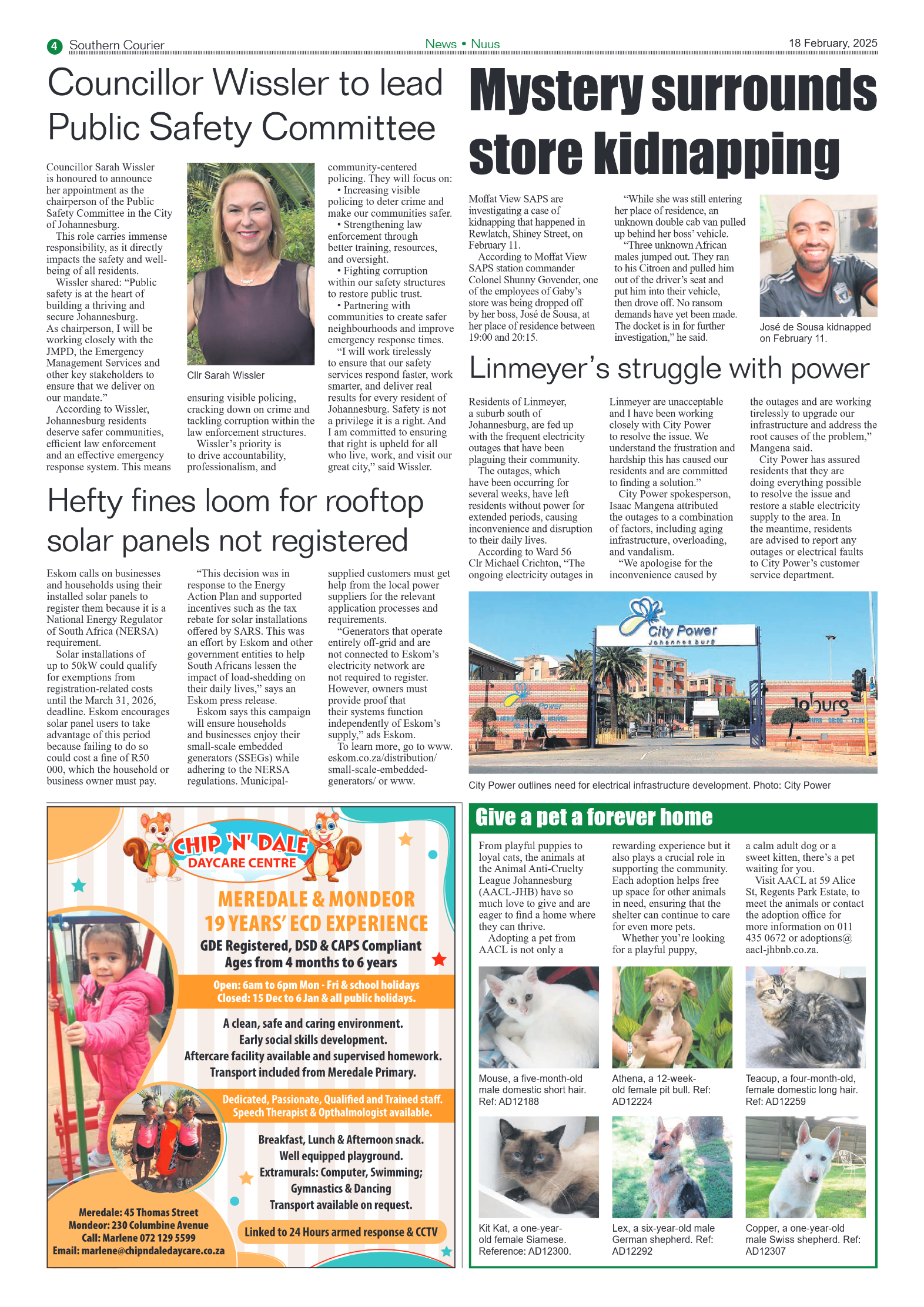 Southern Courier 18 February 2025 page 4