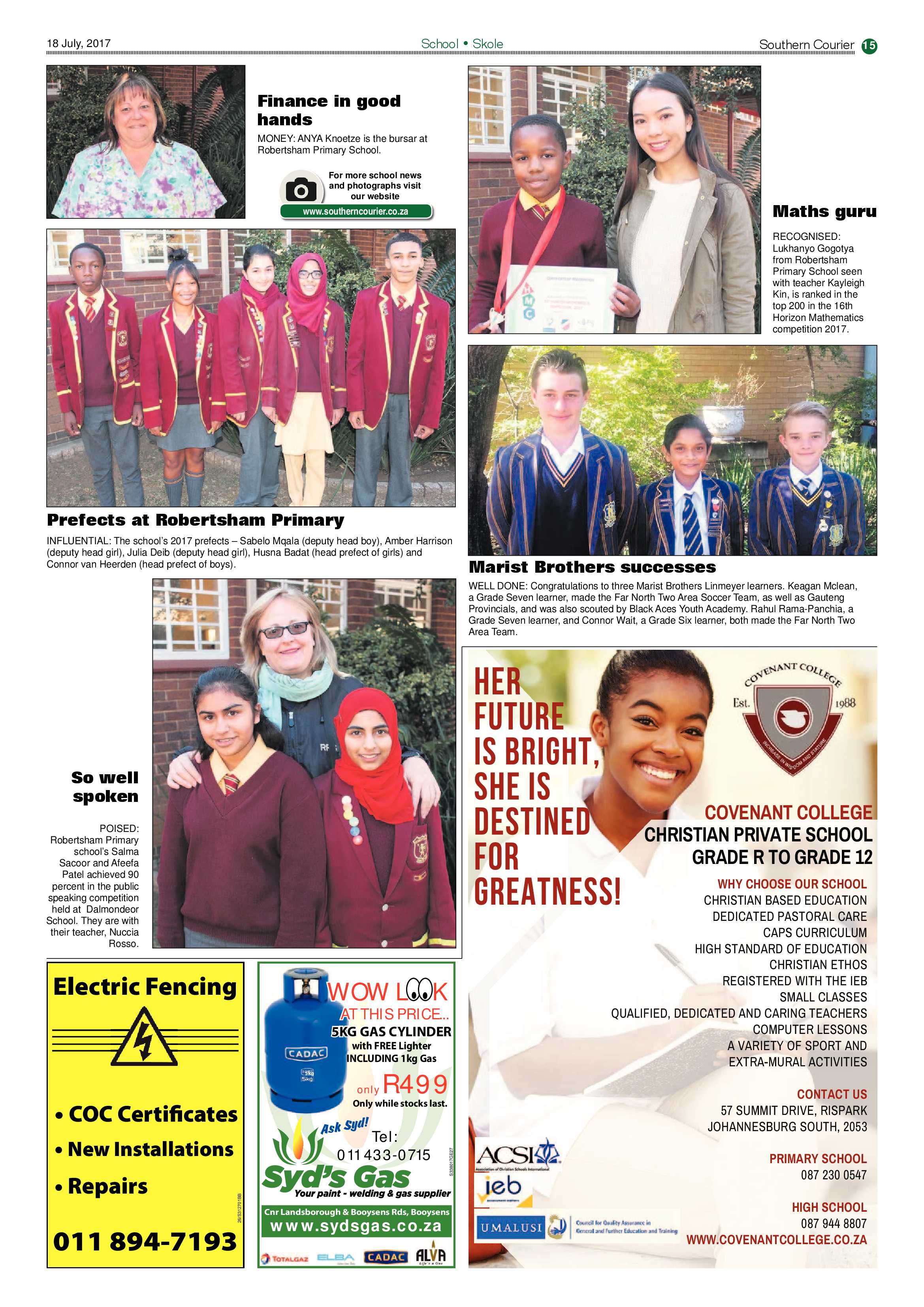 Southern Courier 18 July 2017 page 15