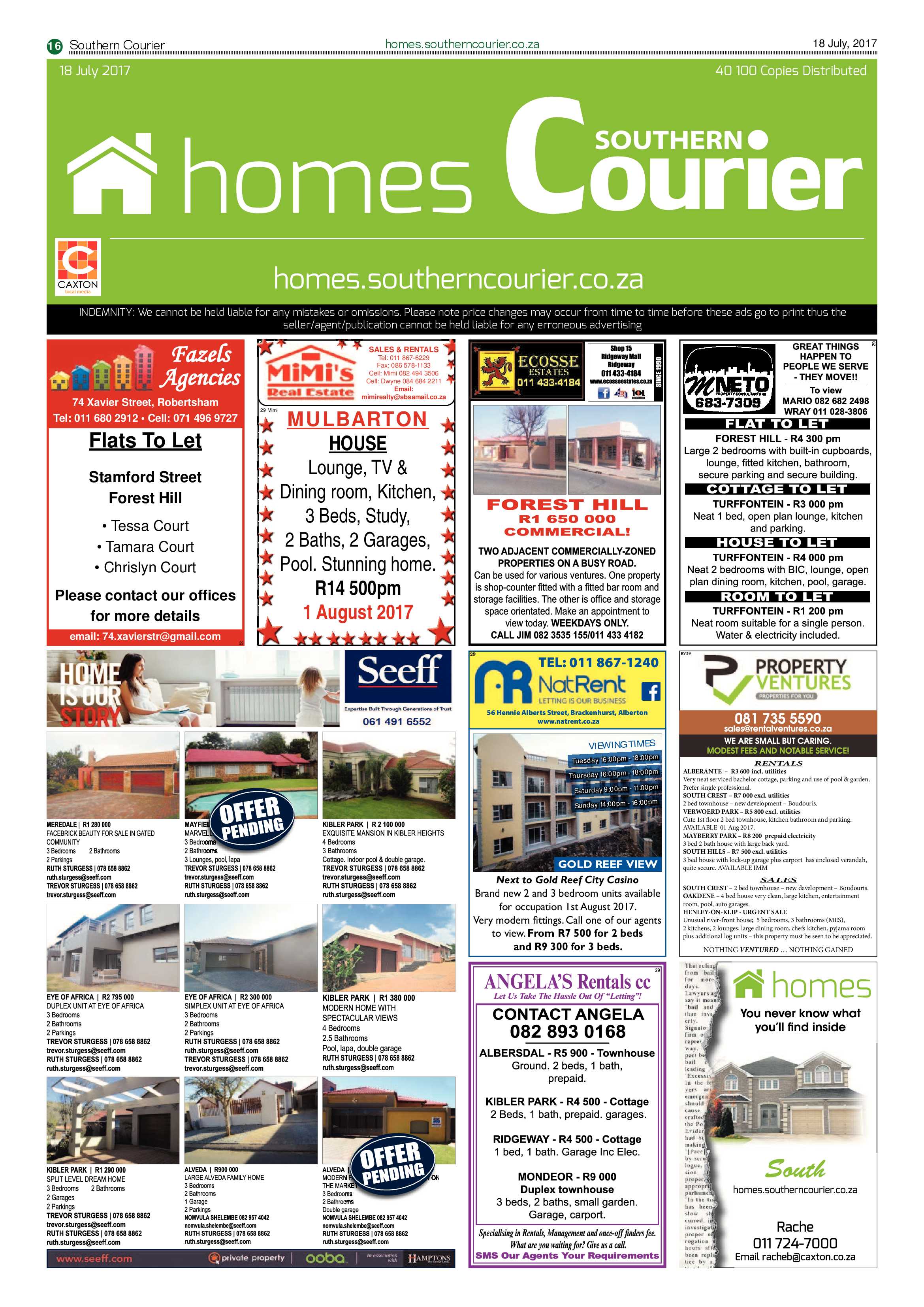 Southern Courier 18 July 2017 page 16