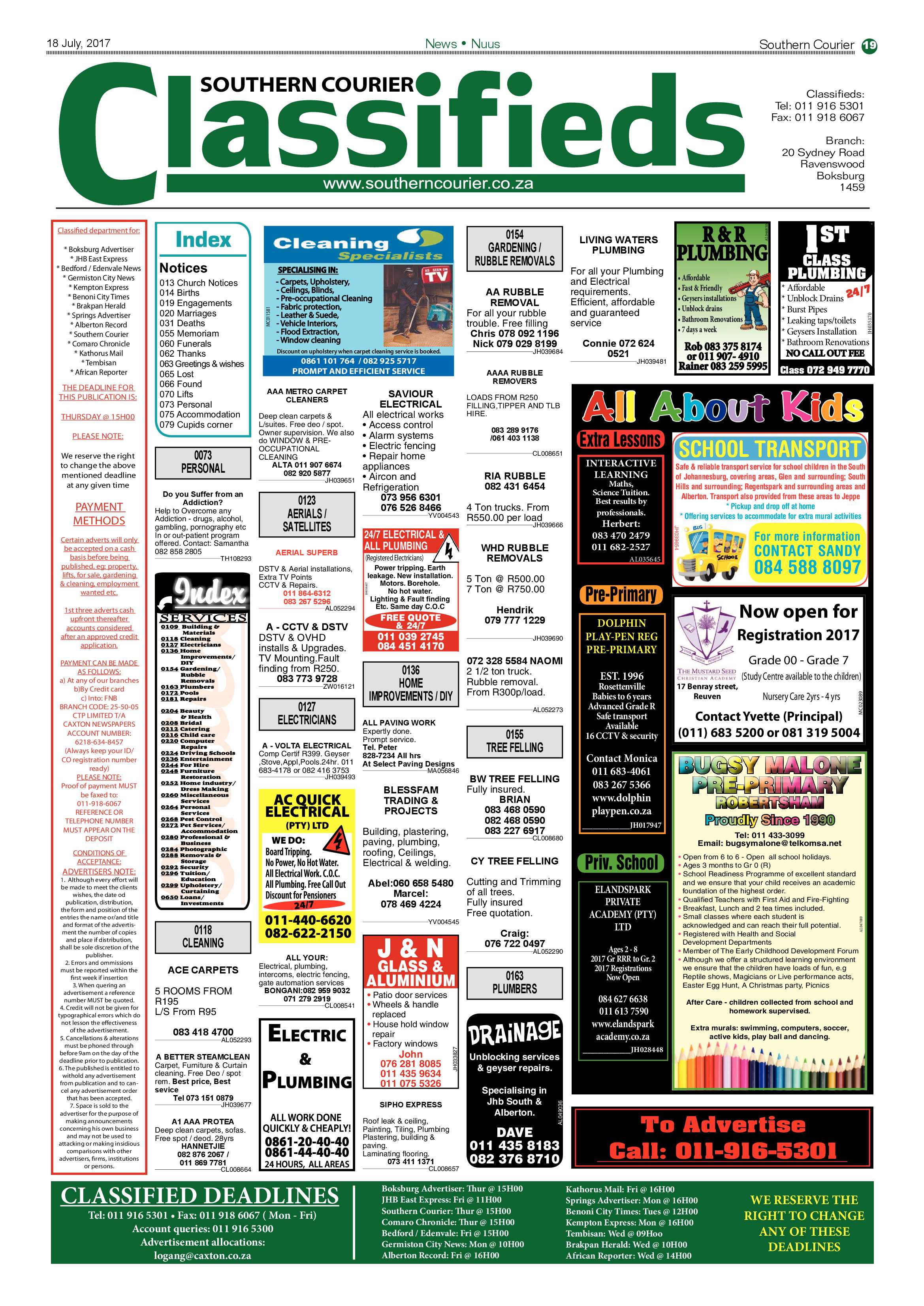 Southern Courier 18 July 2017 page 19