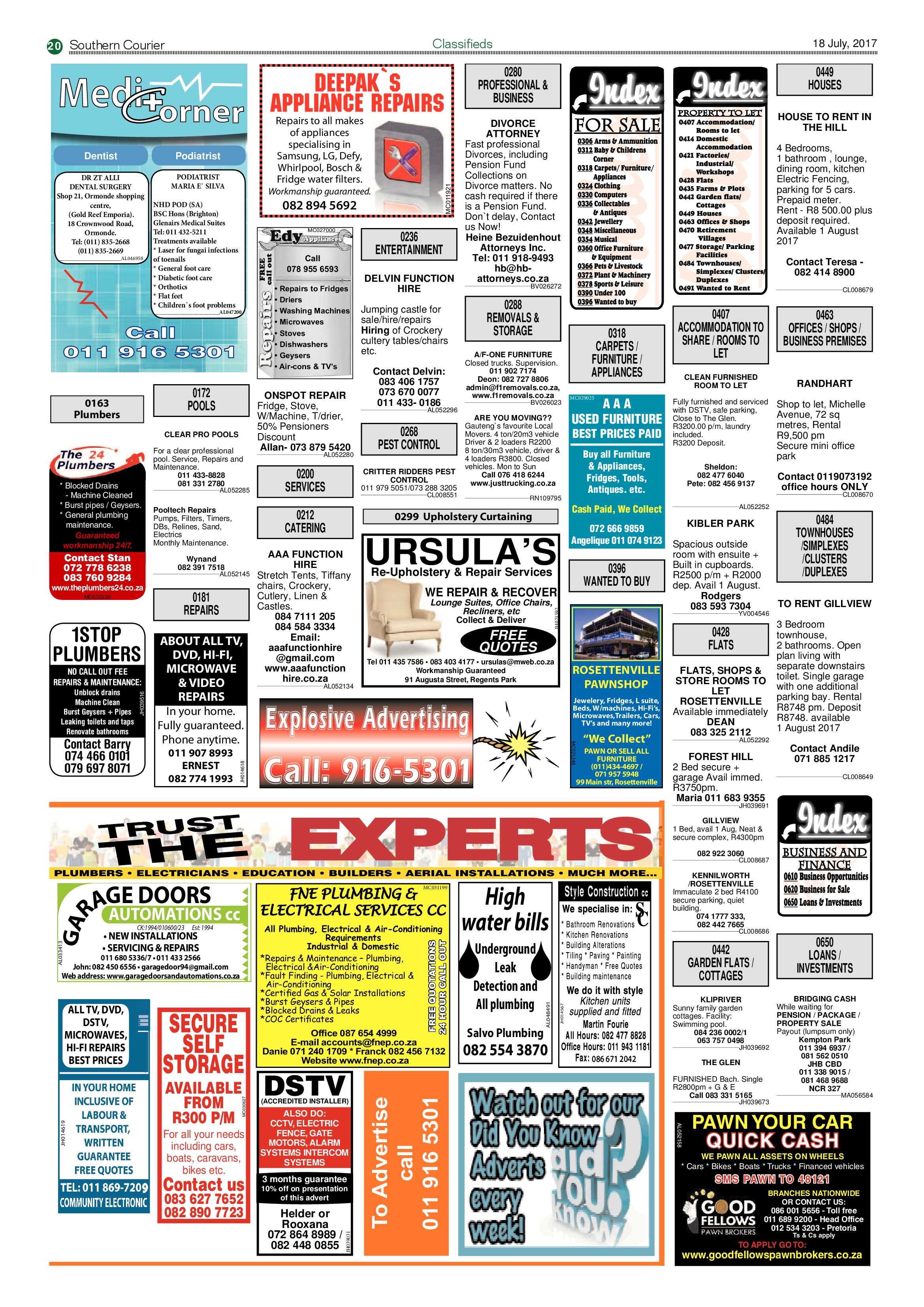 Southern Courier 18 July 2017 page 20