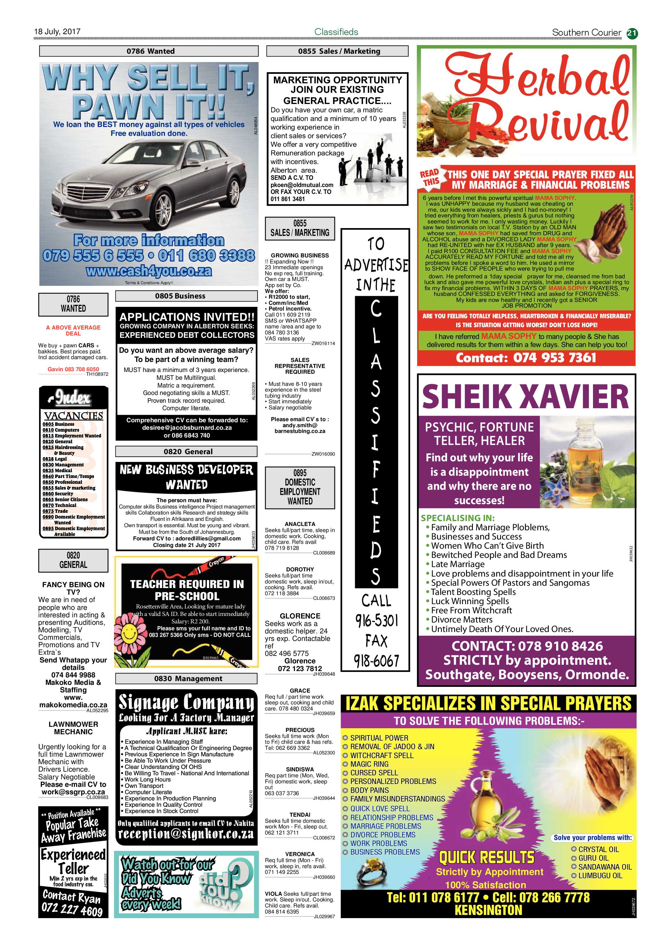 Southern Courier 18 July 2017 page 21