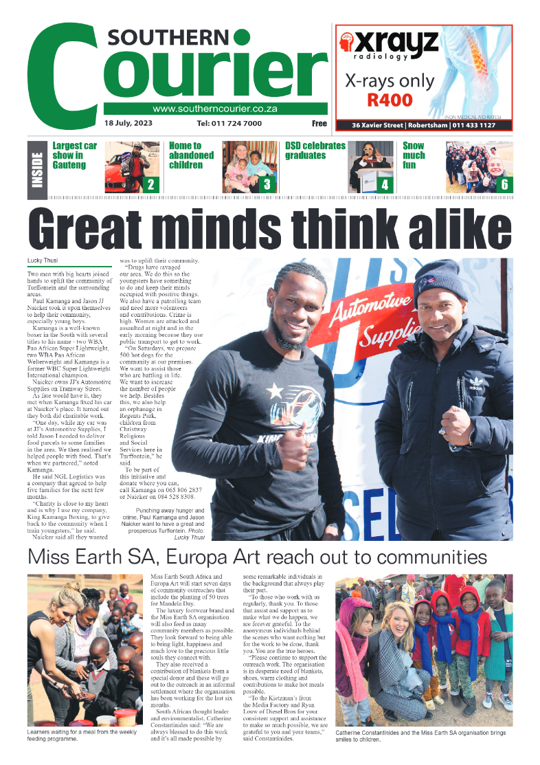 Southern Courier 18 July 2023 page 1