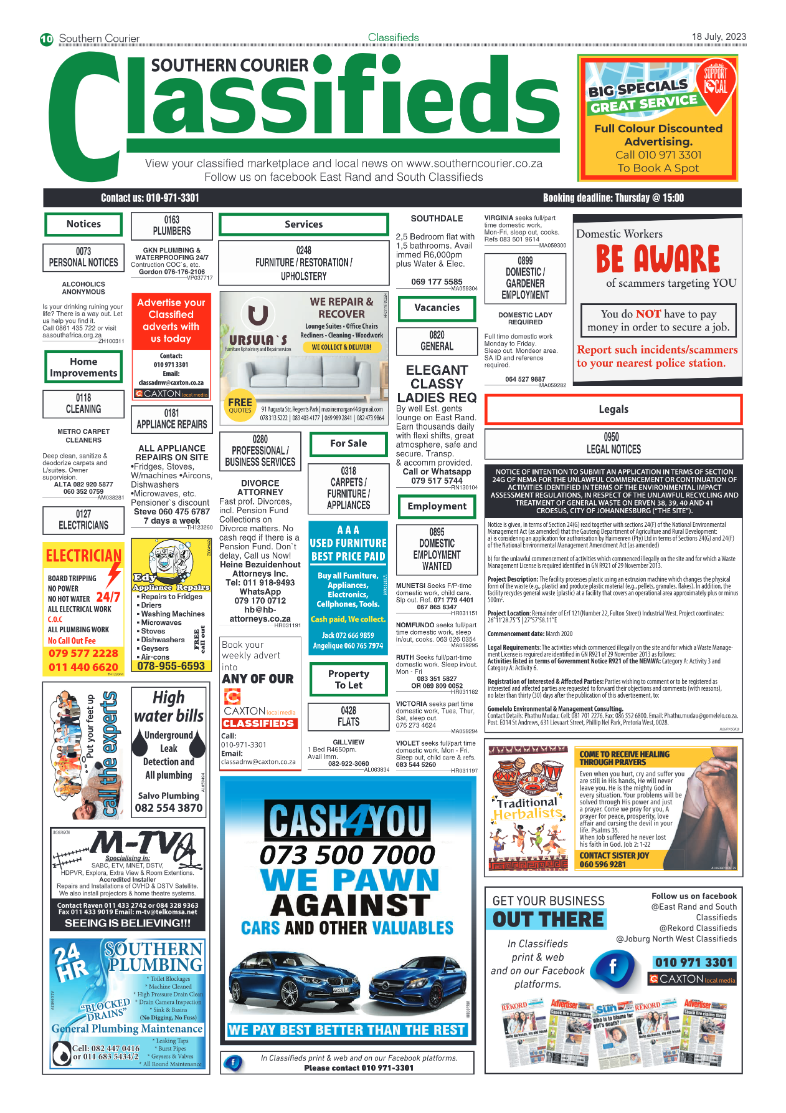 Southern Courier 18 July 2023 page 10