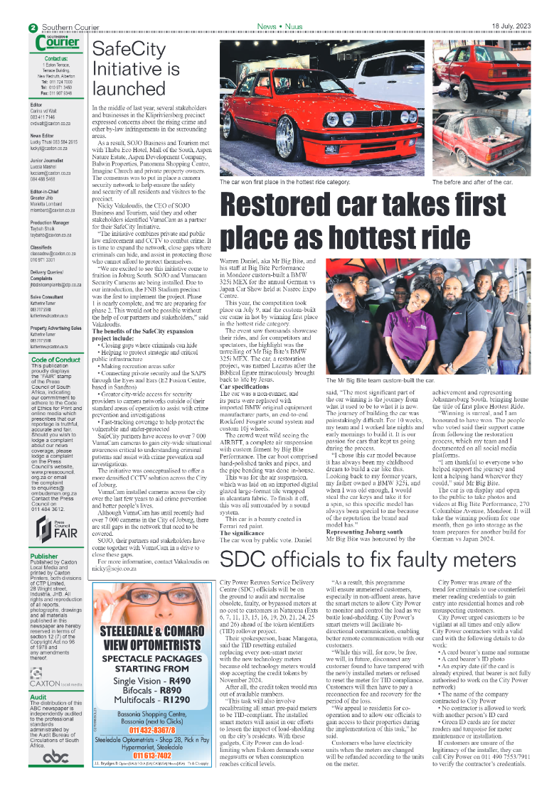 Southern Courier 18 July 2023 page 2