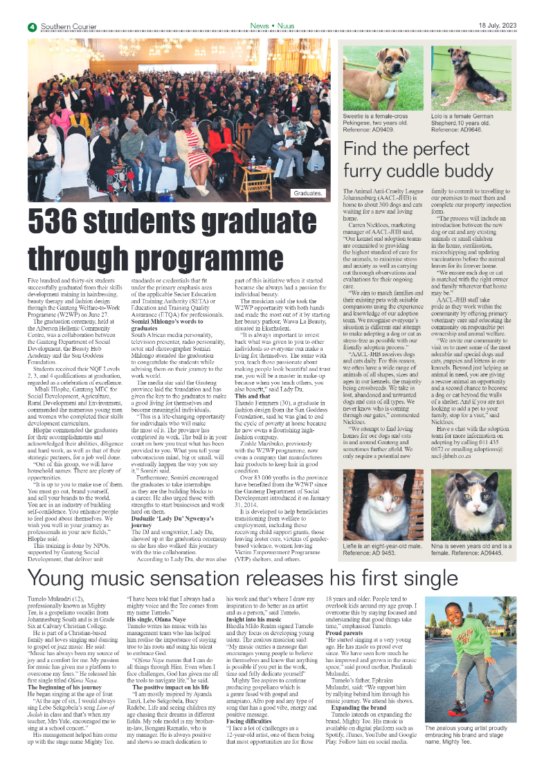 Southern Courier 18 July 2023 page 4