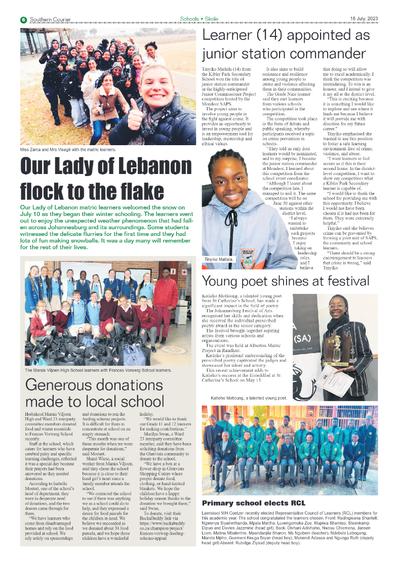 Southern Courier 18 July 2023 page 6
