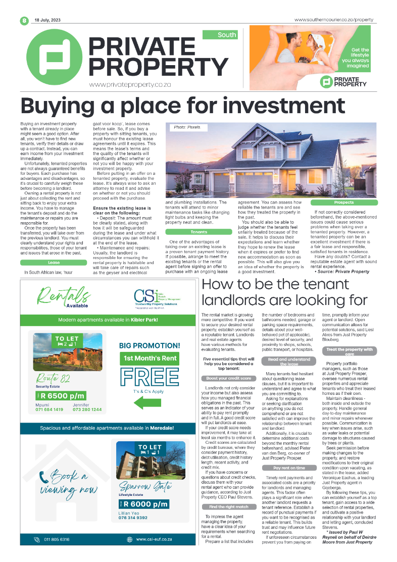 Southern Courier 18 July 2023 page 8