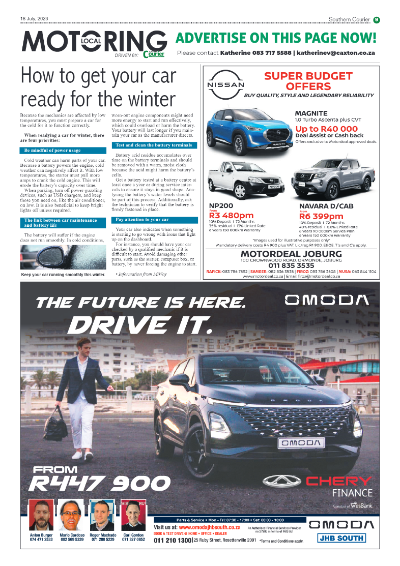 Southern Courier 18 July 2023 page 9