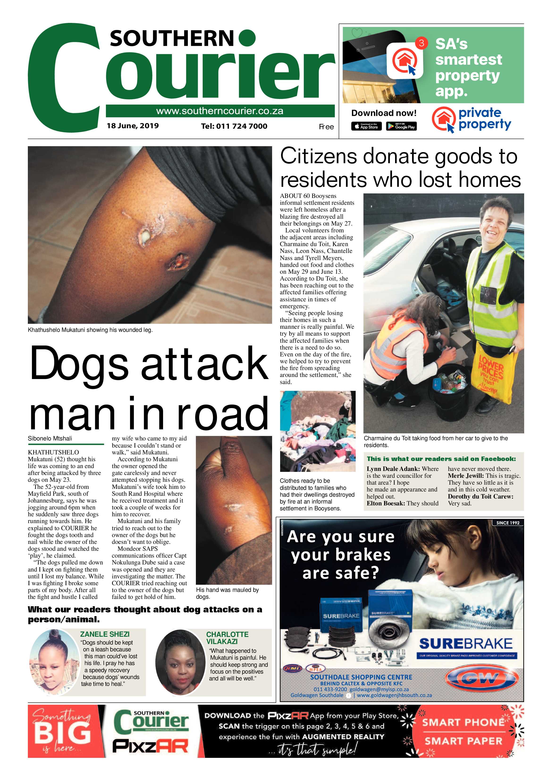 Southern Courier 18 June 2019 page 1