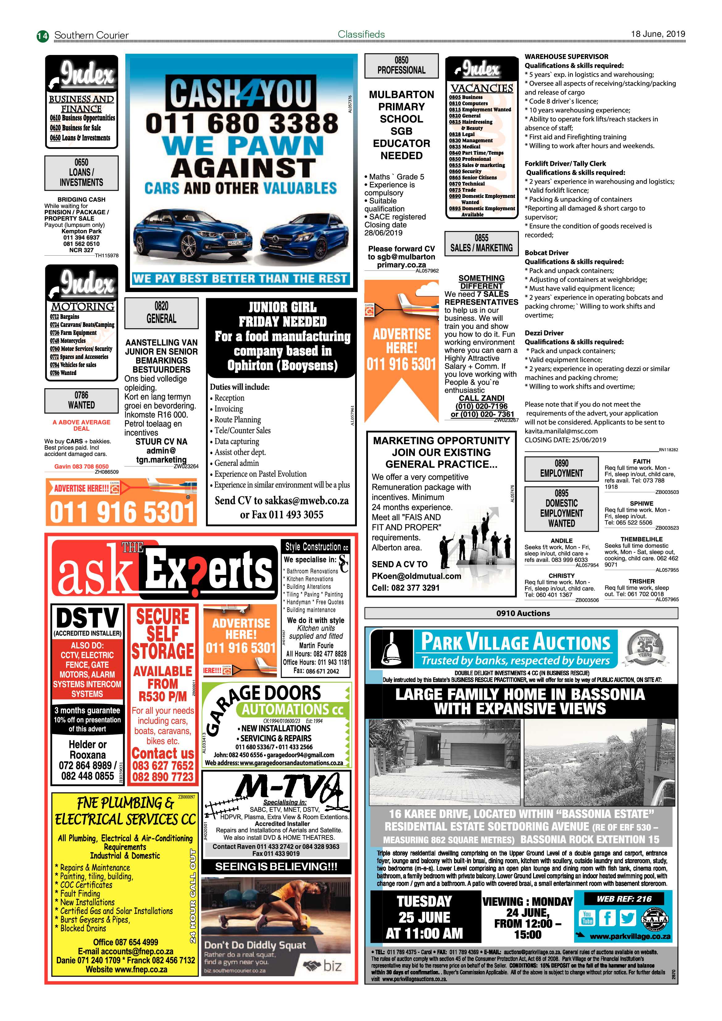 Southern Courier 18 June 2019 page 14