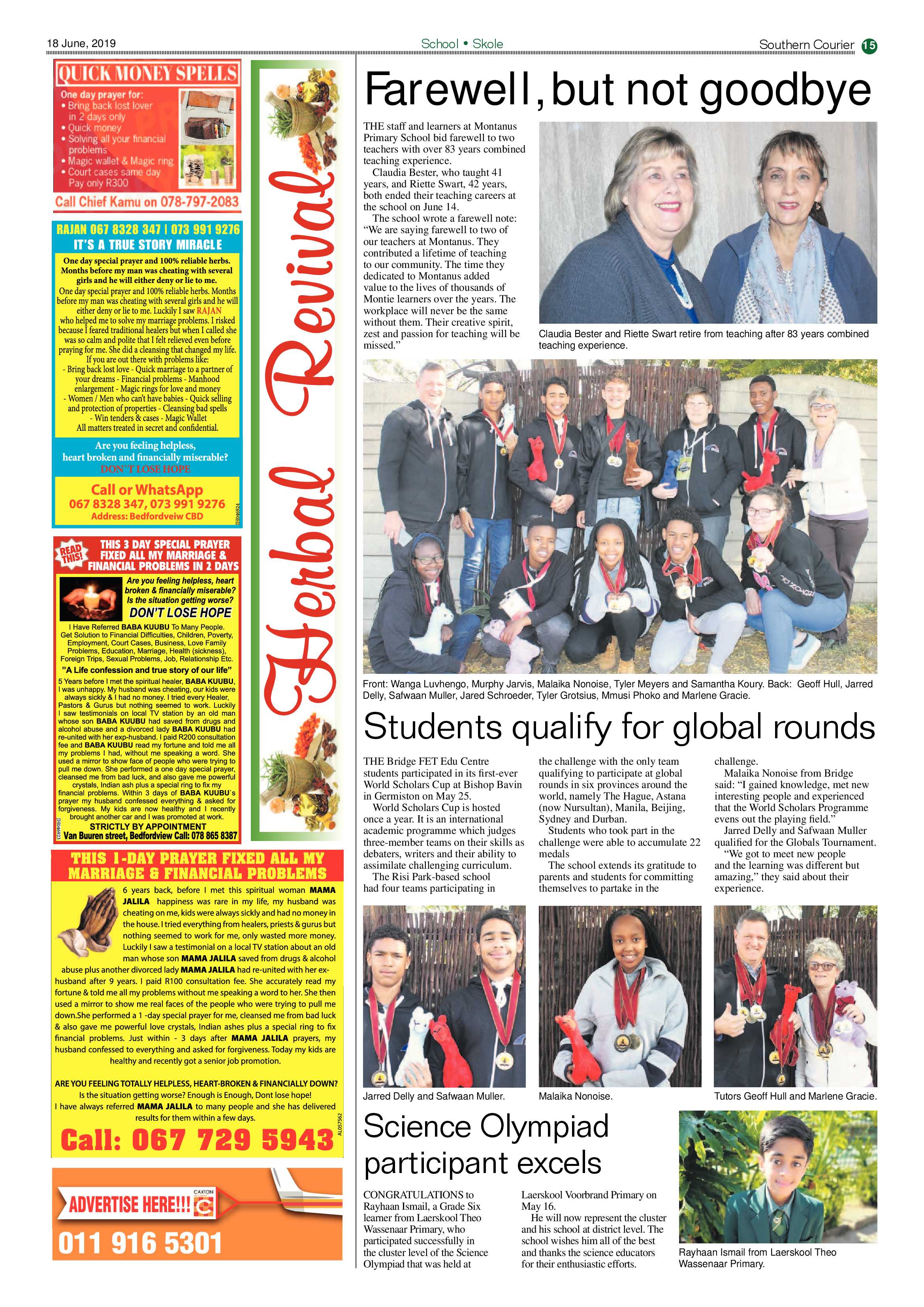 Southern Courier 18 June 2019 page 15