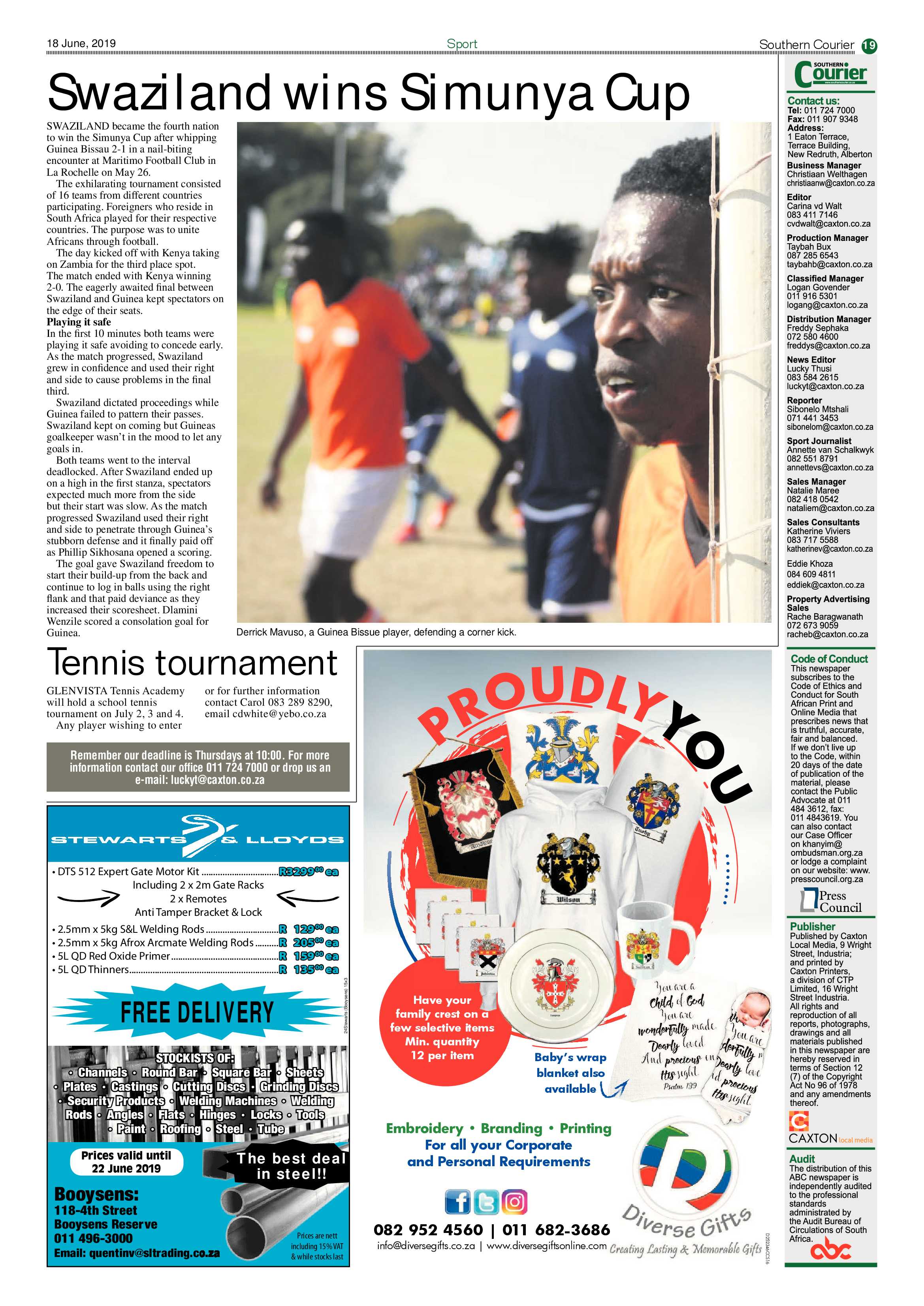 Southern Courier 18 June 2019 page 19