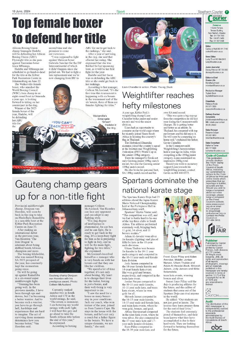 Southern Courier 18 June 2024 page 7