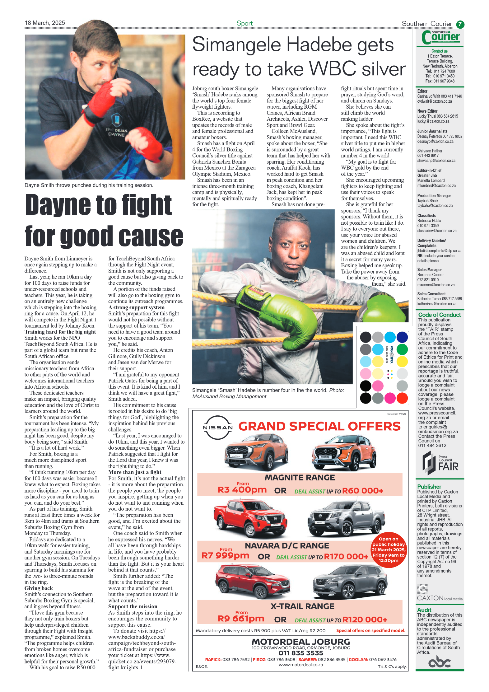 Southern Courier 18 March 2025 page 7