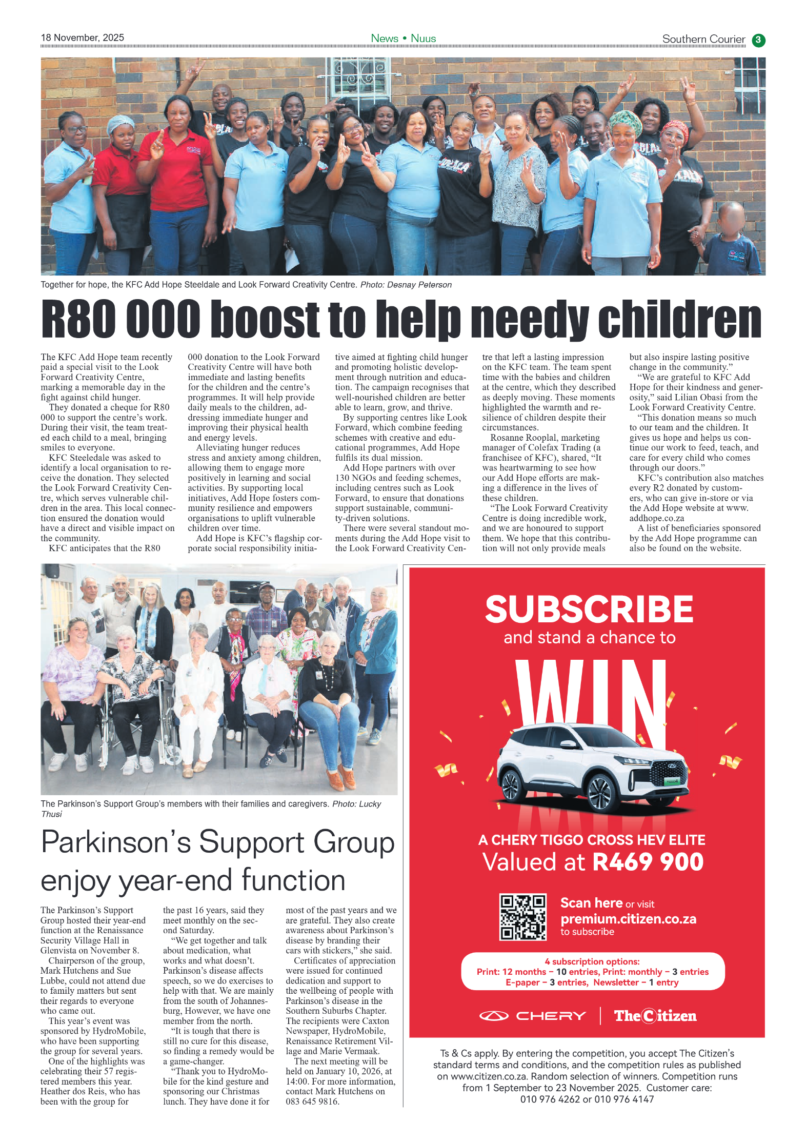 Southern Courier 18 November 2025 page 3