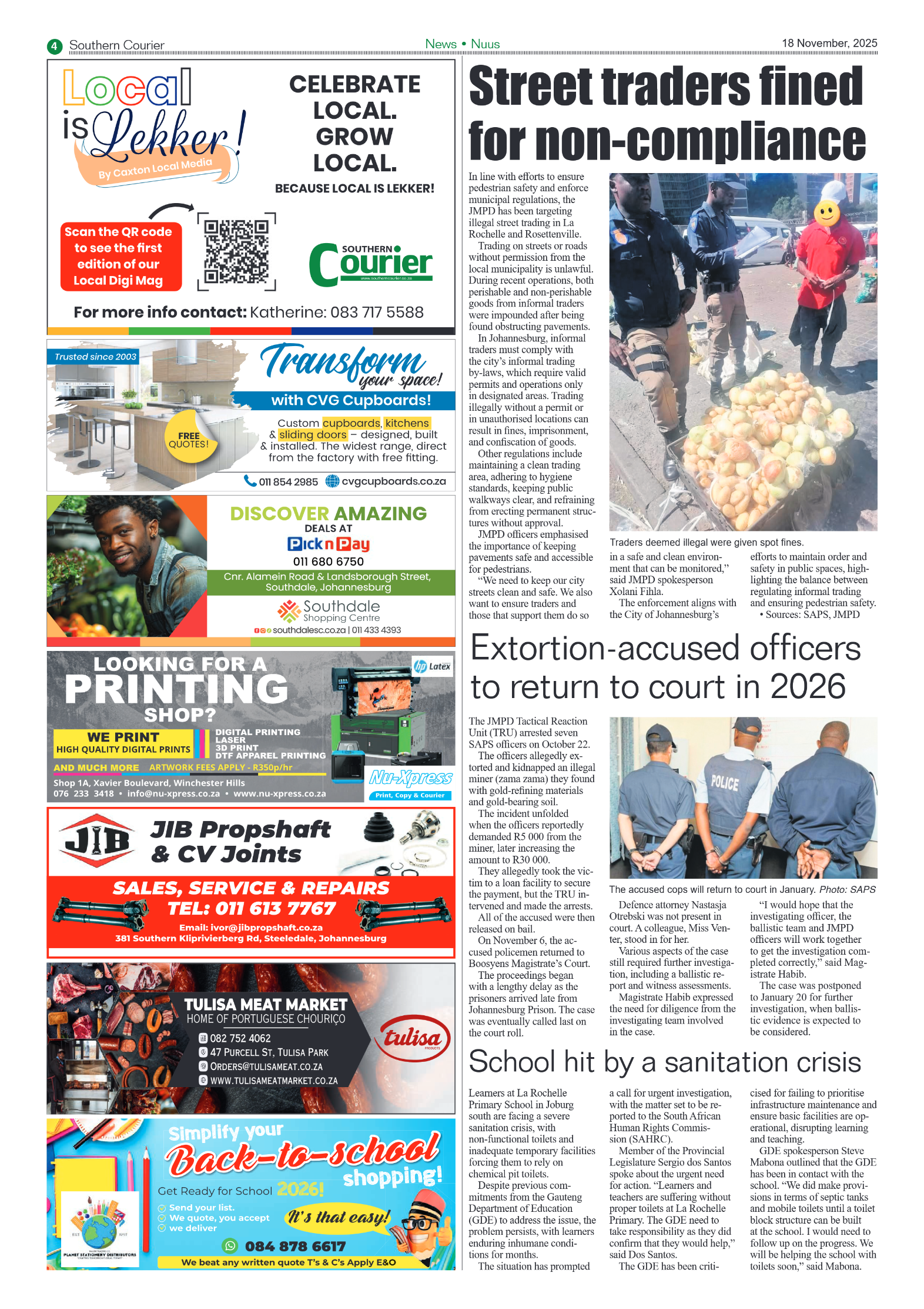Southern Courier 18 November 2025 page 4