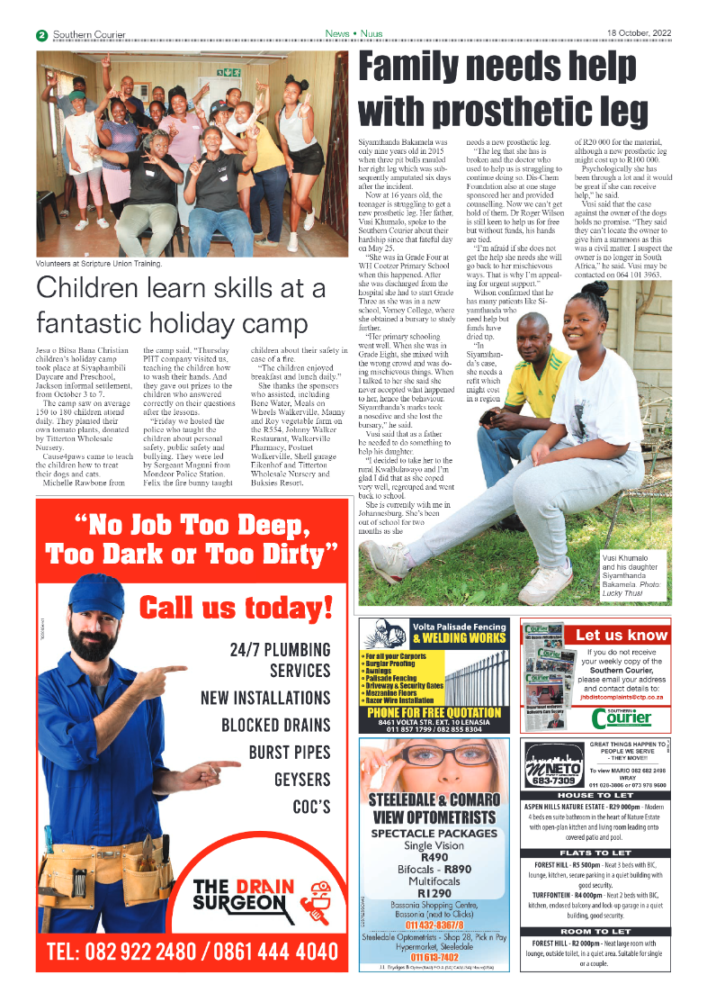 Southern Courier 18 October 2022 page 2