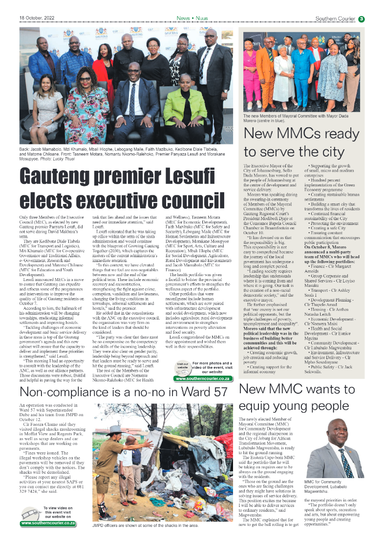 Southern Courier 18 October 2022 page 3
