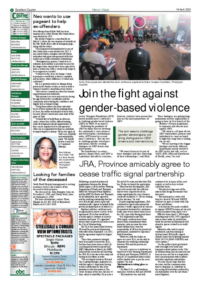 Southern Courier 19 April 2022 page 2