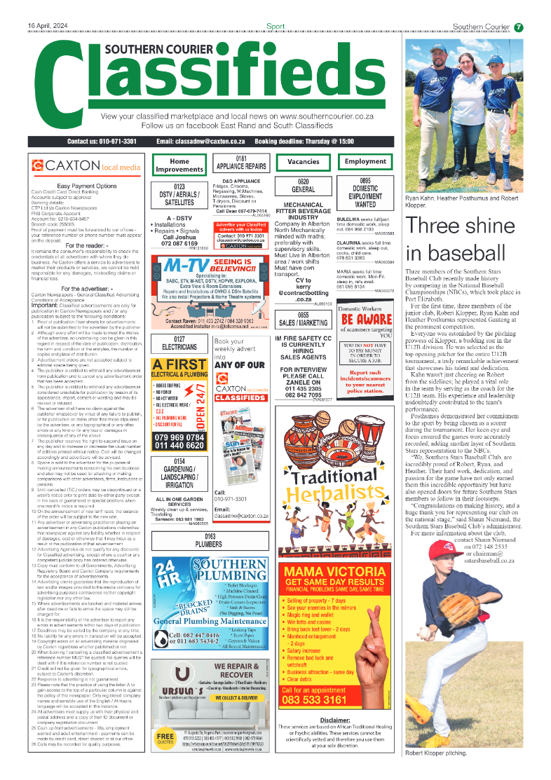 Southern Courier 19 April 2024 page 7
