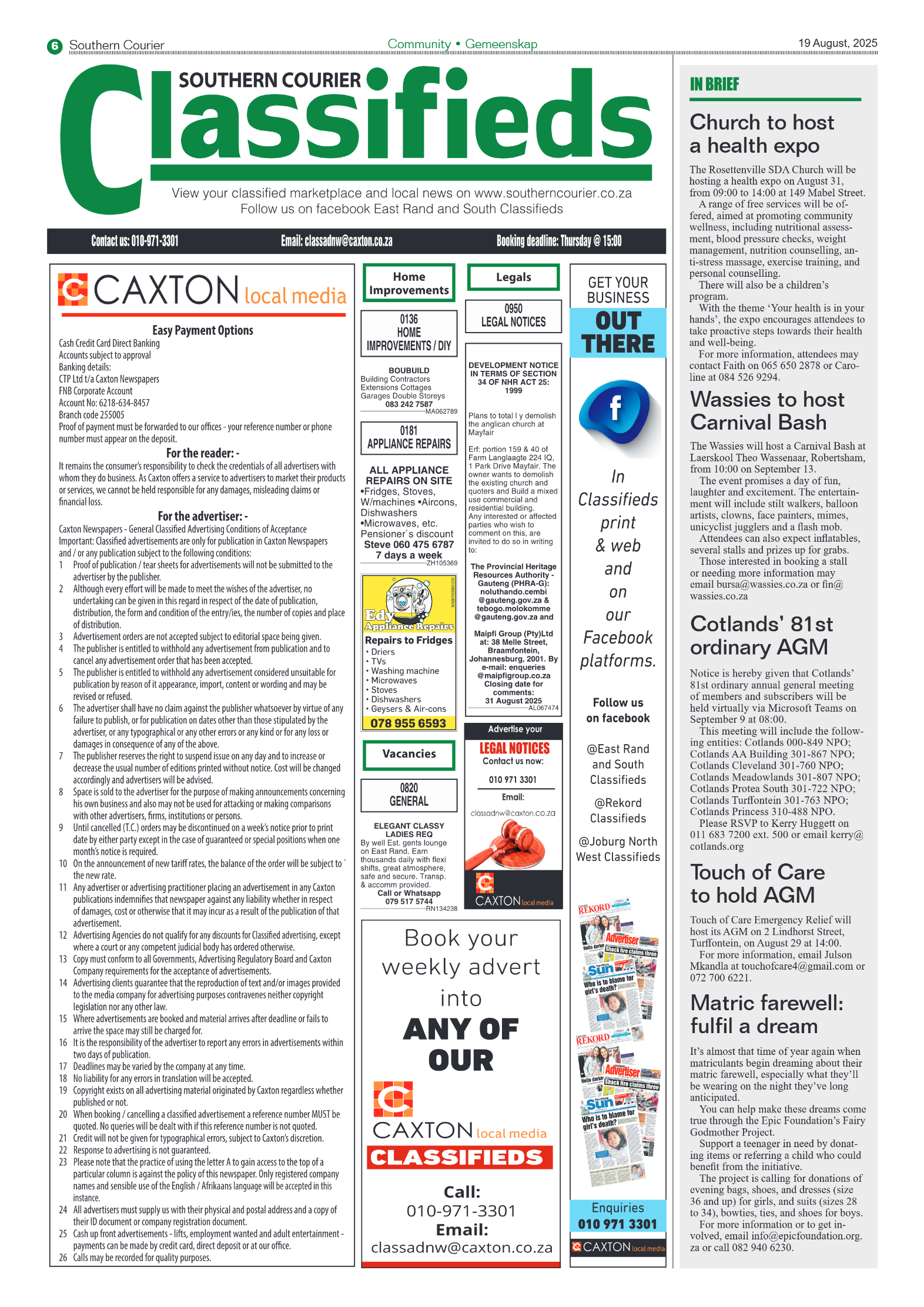 Southern Courier 19 August 2025 page 6