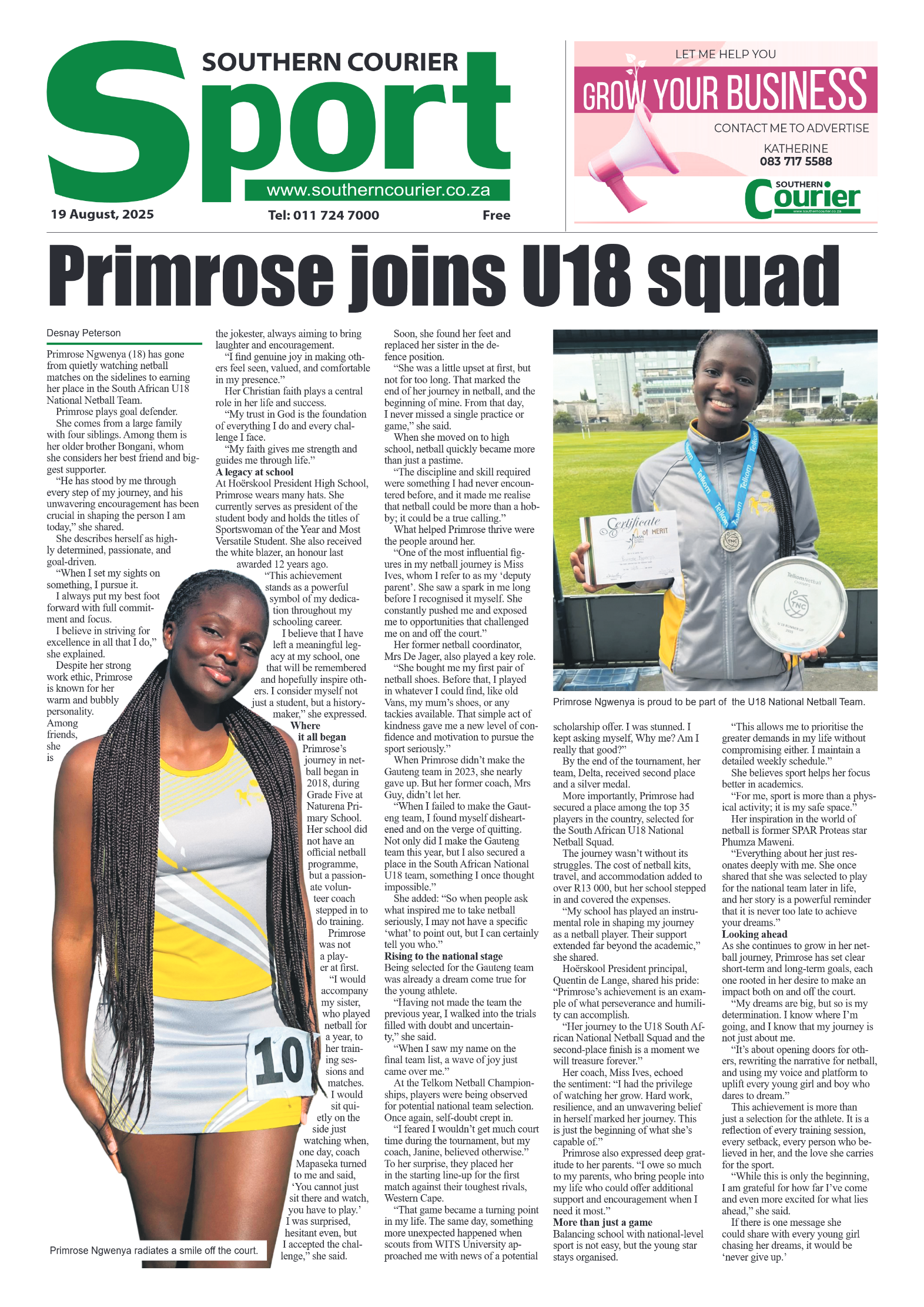 Southern Courier 19 August 2025 page 8
