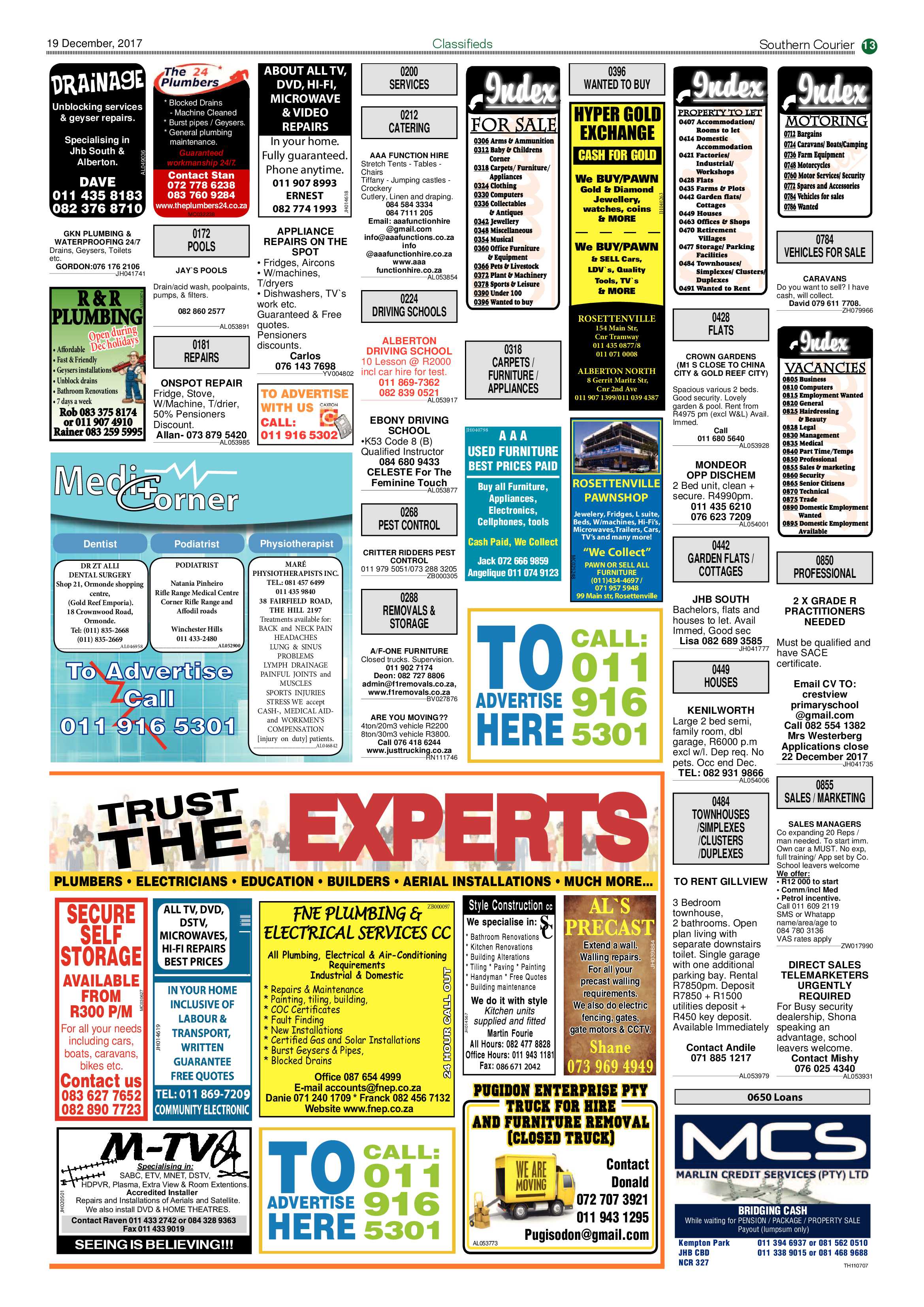 Southern Courier 19 December 2017 page 13