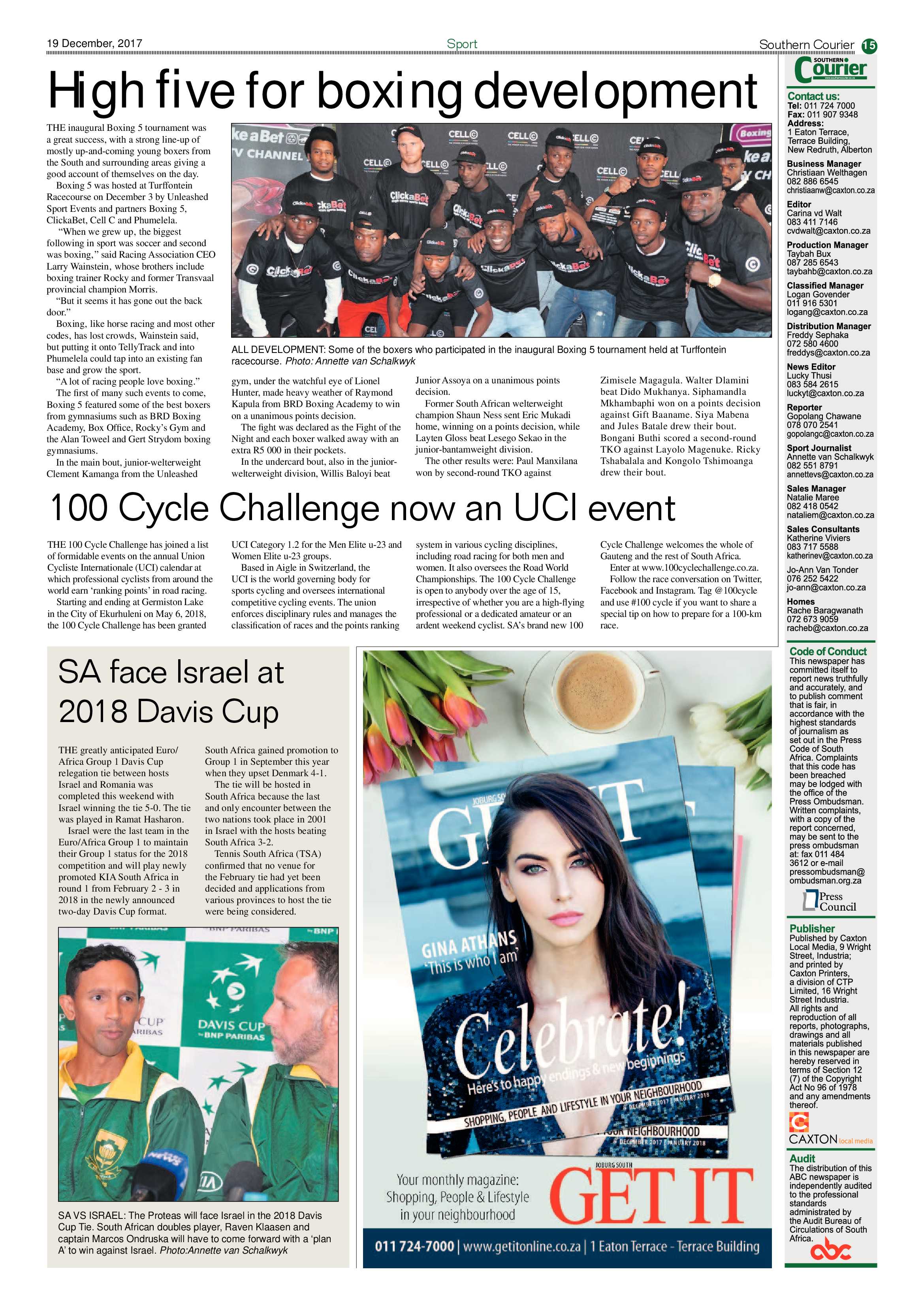 Southern Courier 19 December 2017 page 15