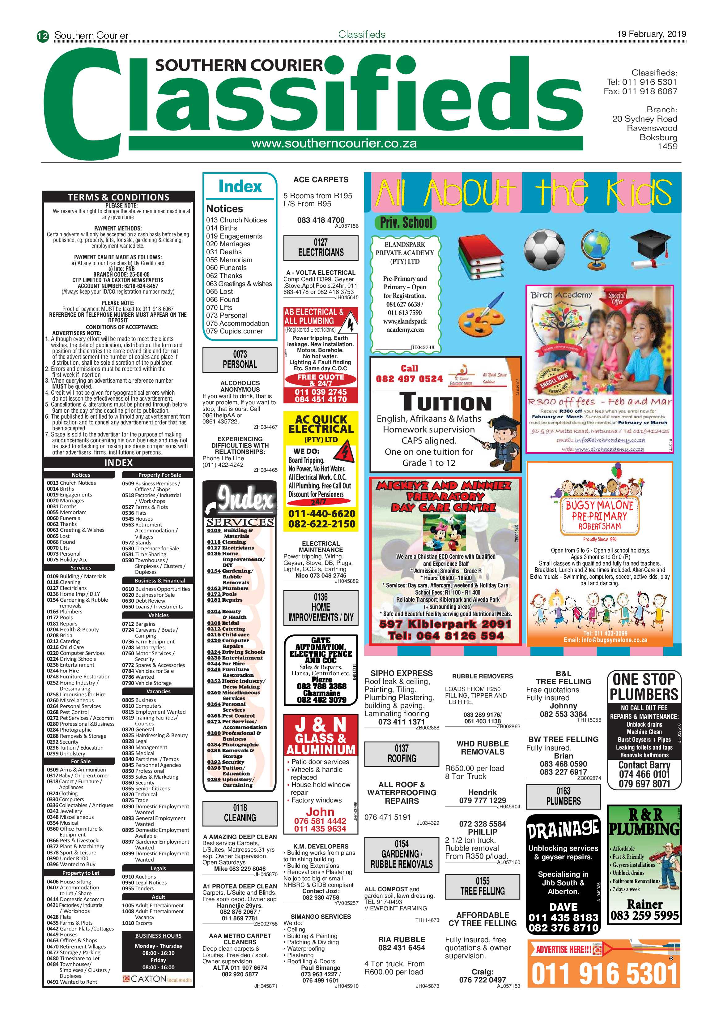 Southern Courier 19 February 2019 page 12