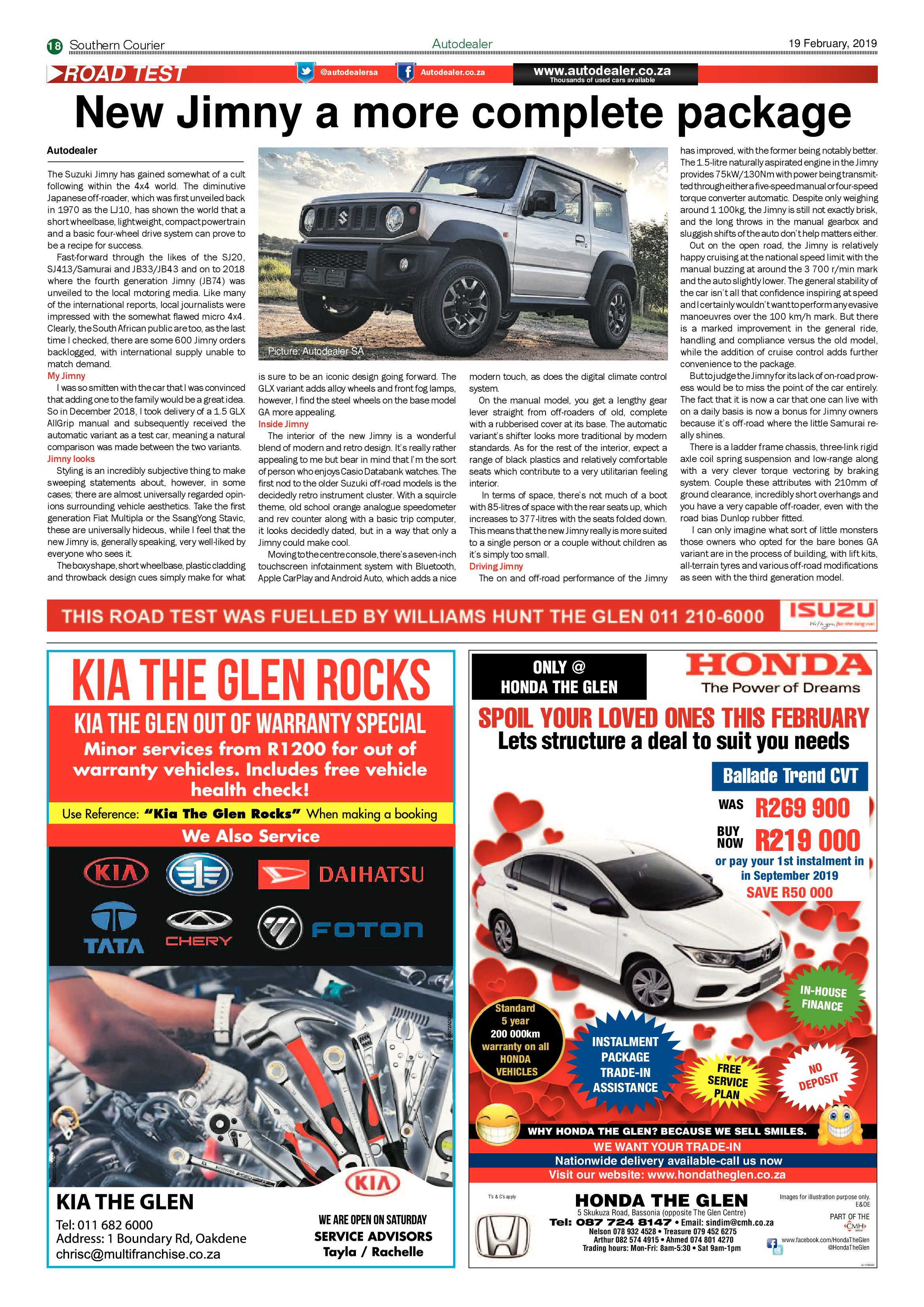 Southern Courier 19 February 2019 page 18