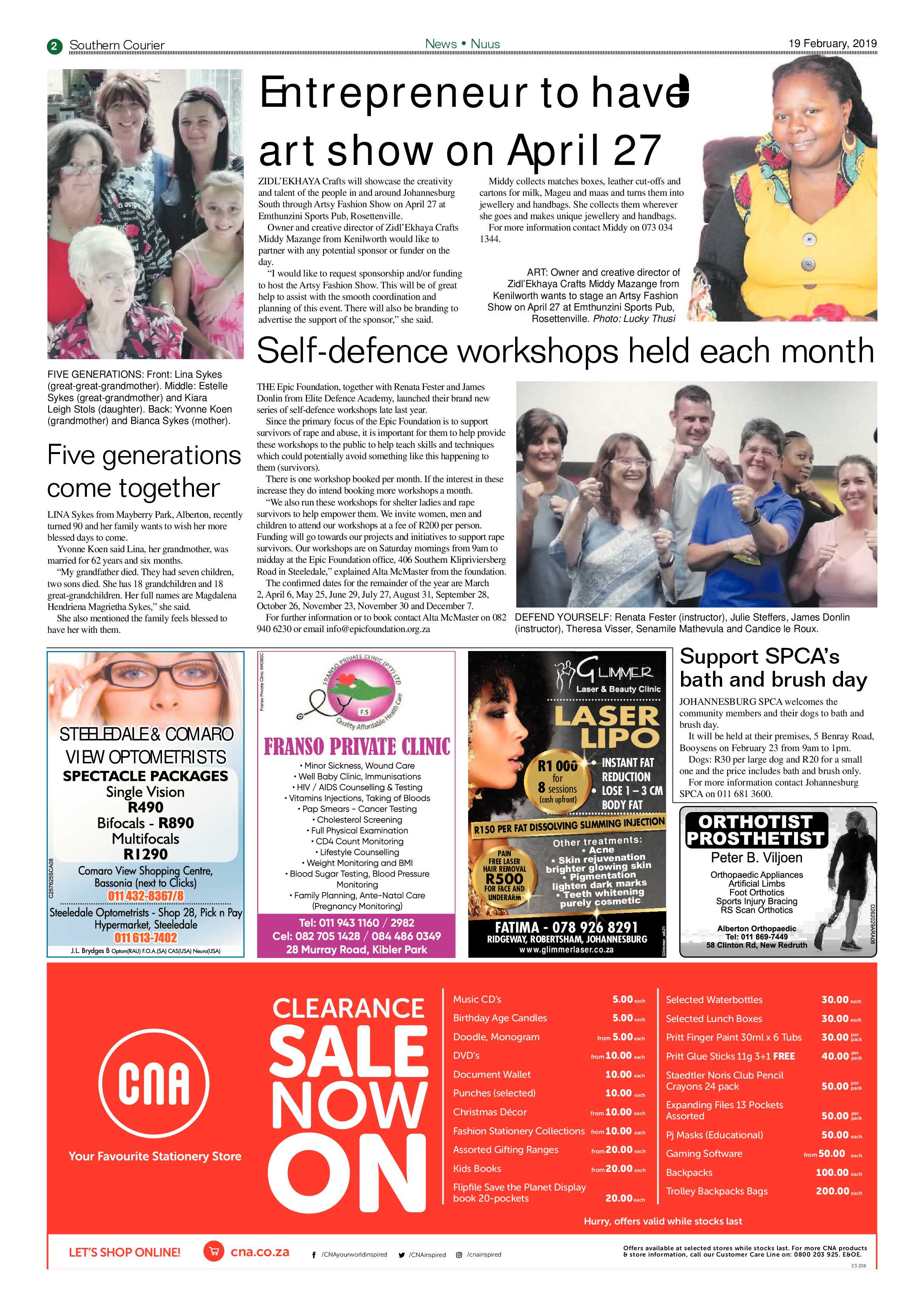 Southern Courier 19 February 2019 page 2