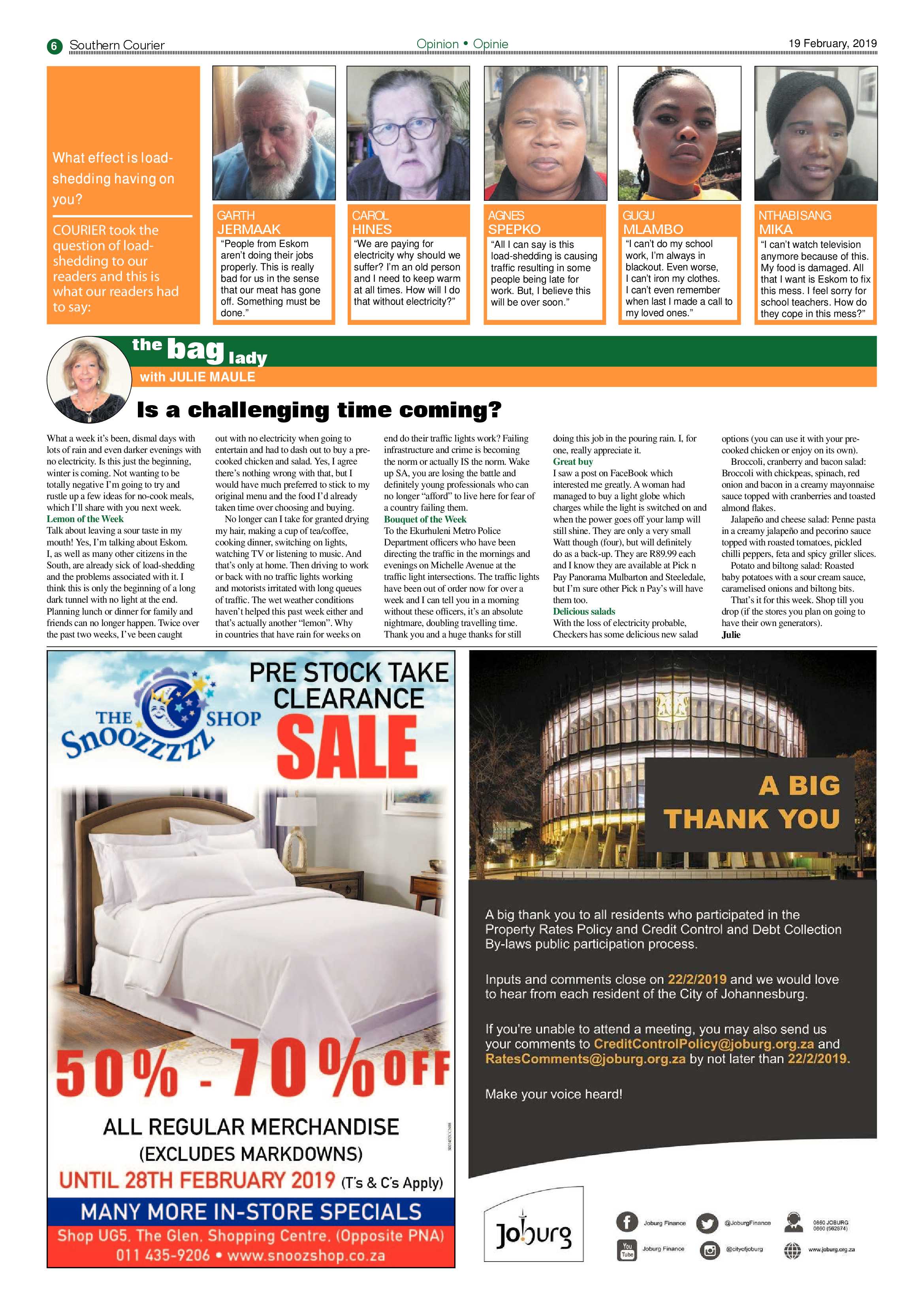 Southern Courier 19 February 2019 page 6