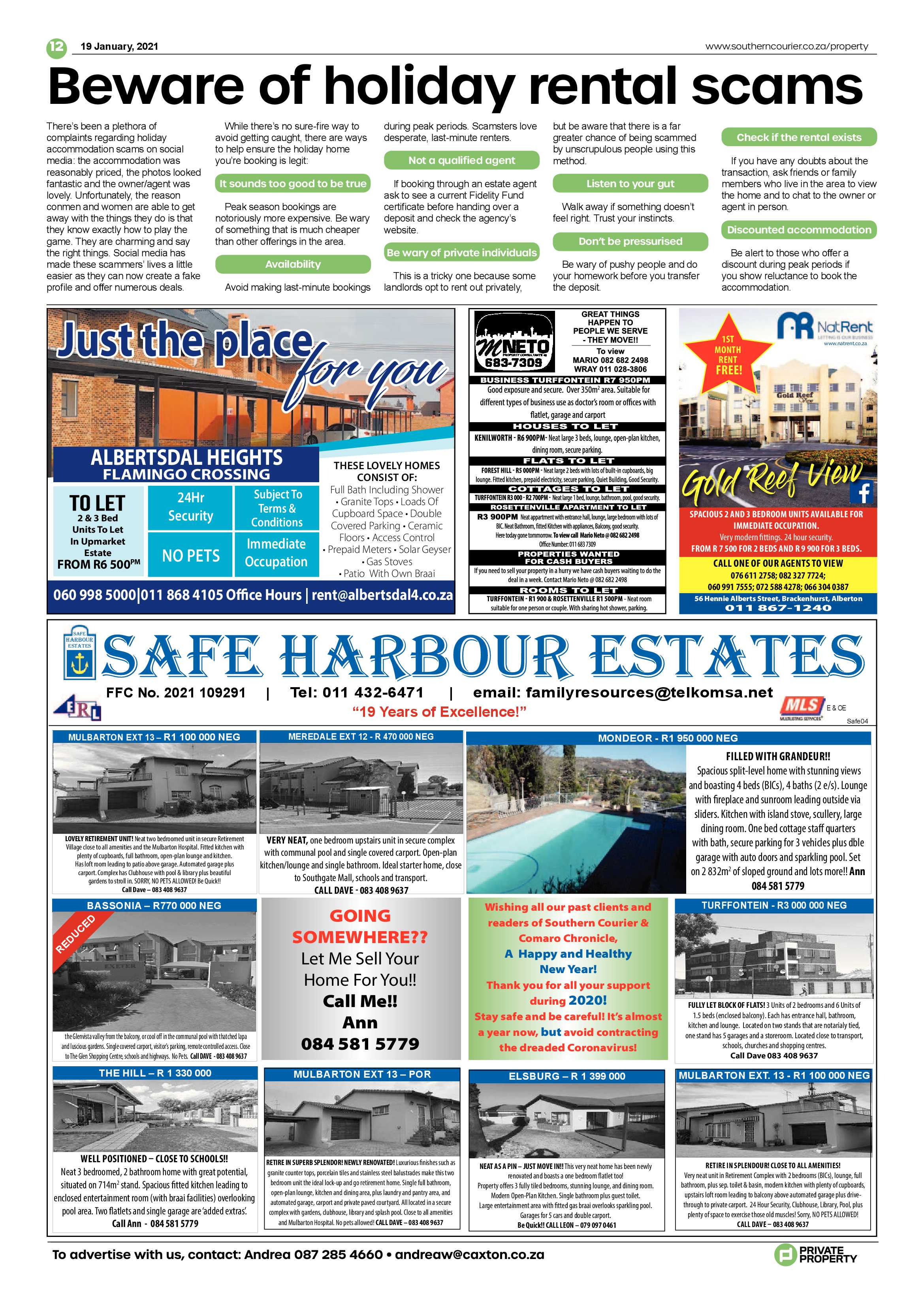Southern Courier 19 January 2021 page 12