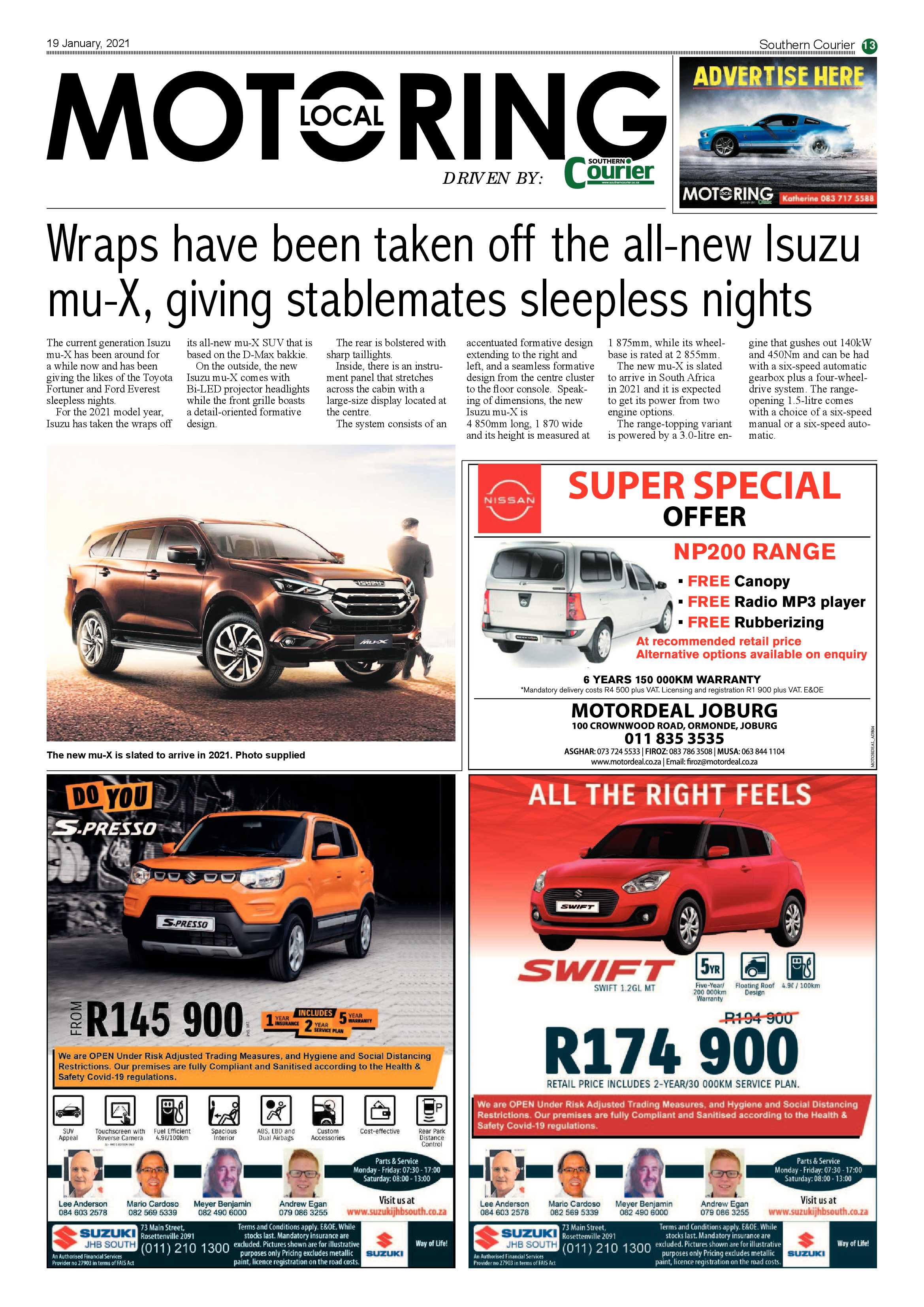 Southern Courier 19 January 2021 page 13