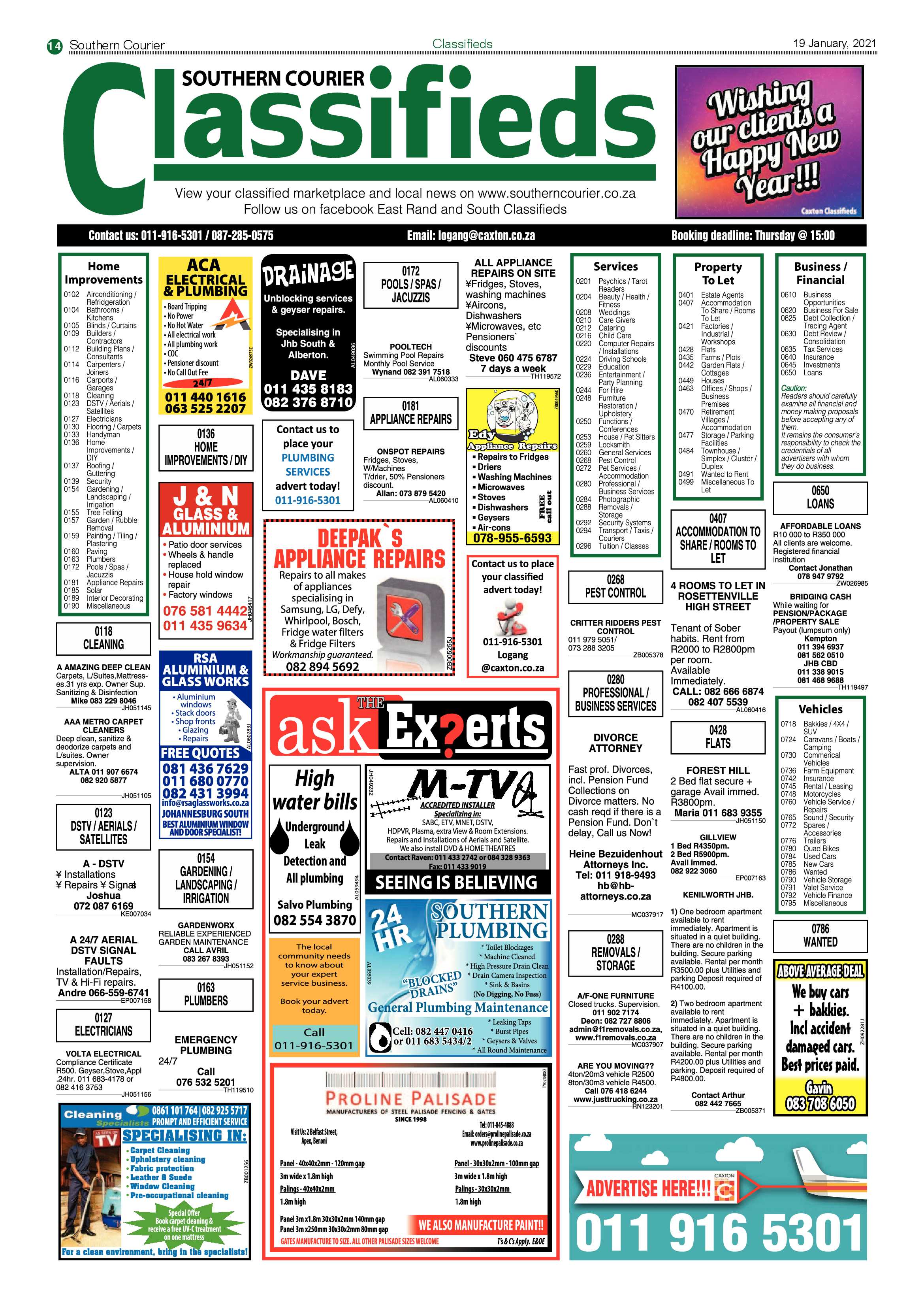 Southern Courier 19 January 2021 page 14