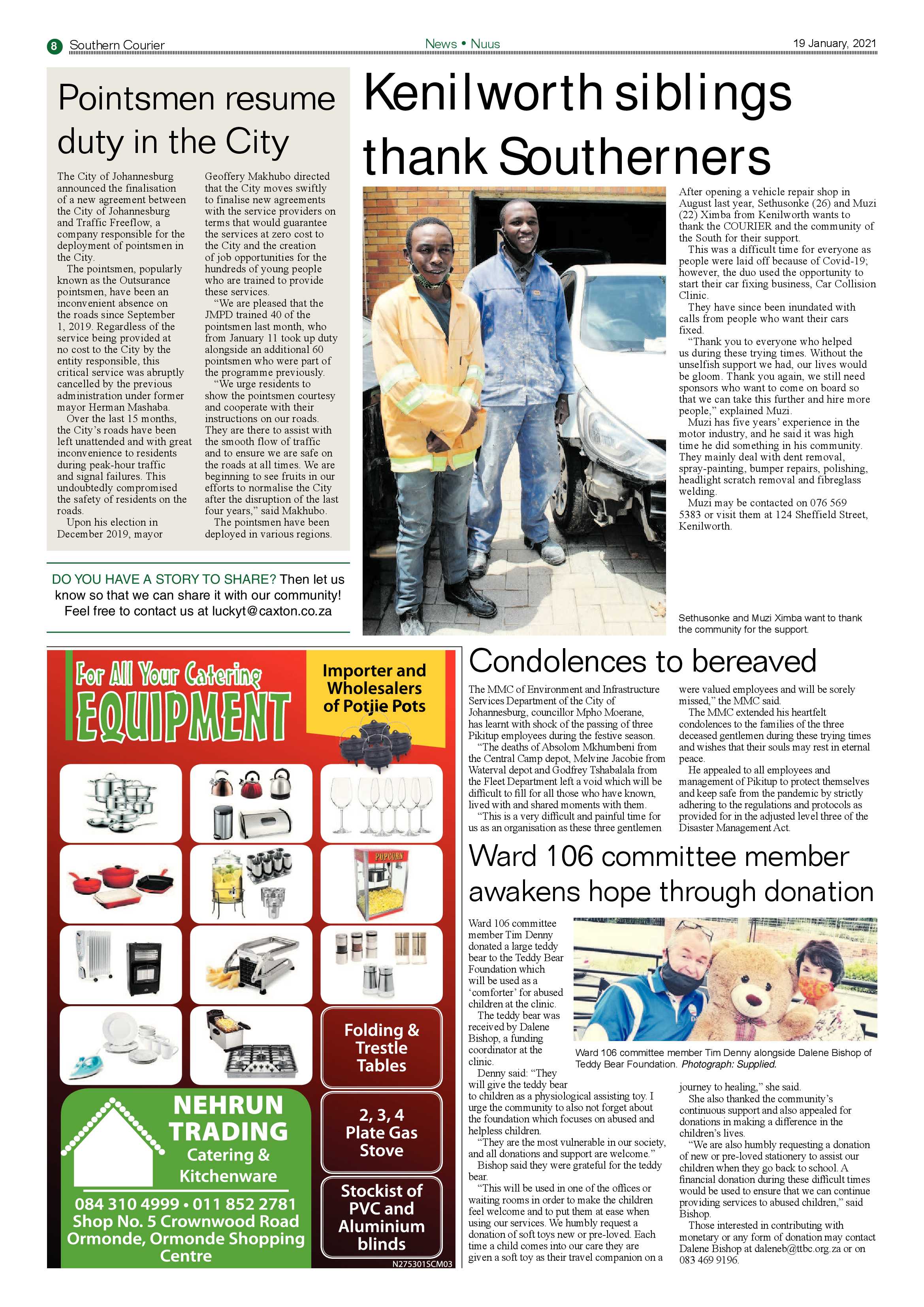 Southern Courier 19 January 2021 page 8