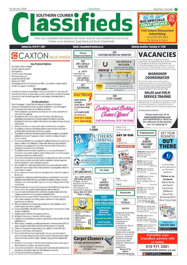 Southern Courier 19 January 2024 page 7