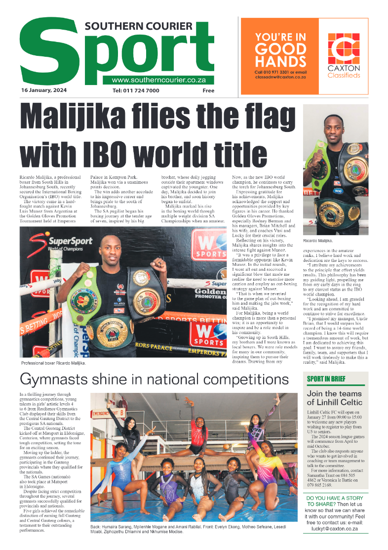 Southern Courier 19 January 2024 page 8