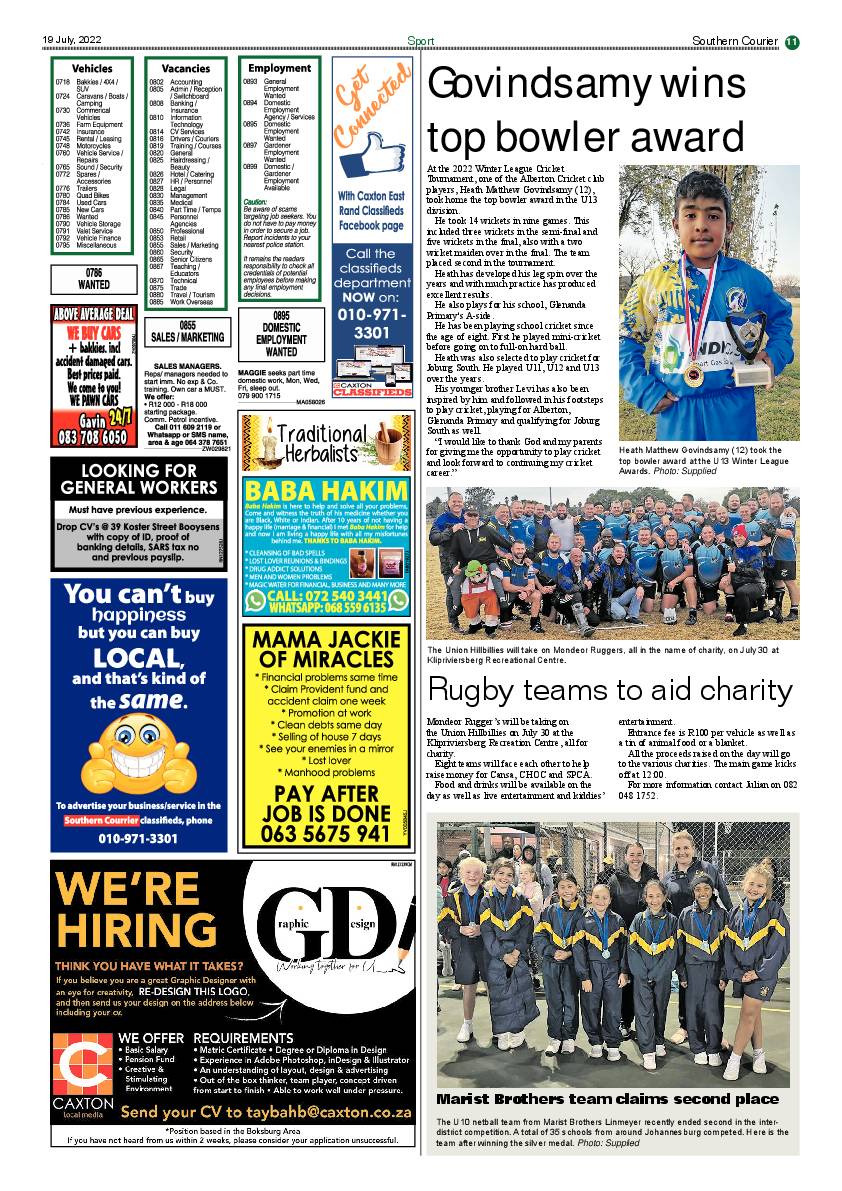Southern Courier 19 July 2022 page 11