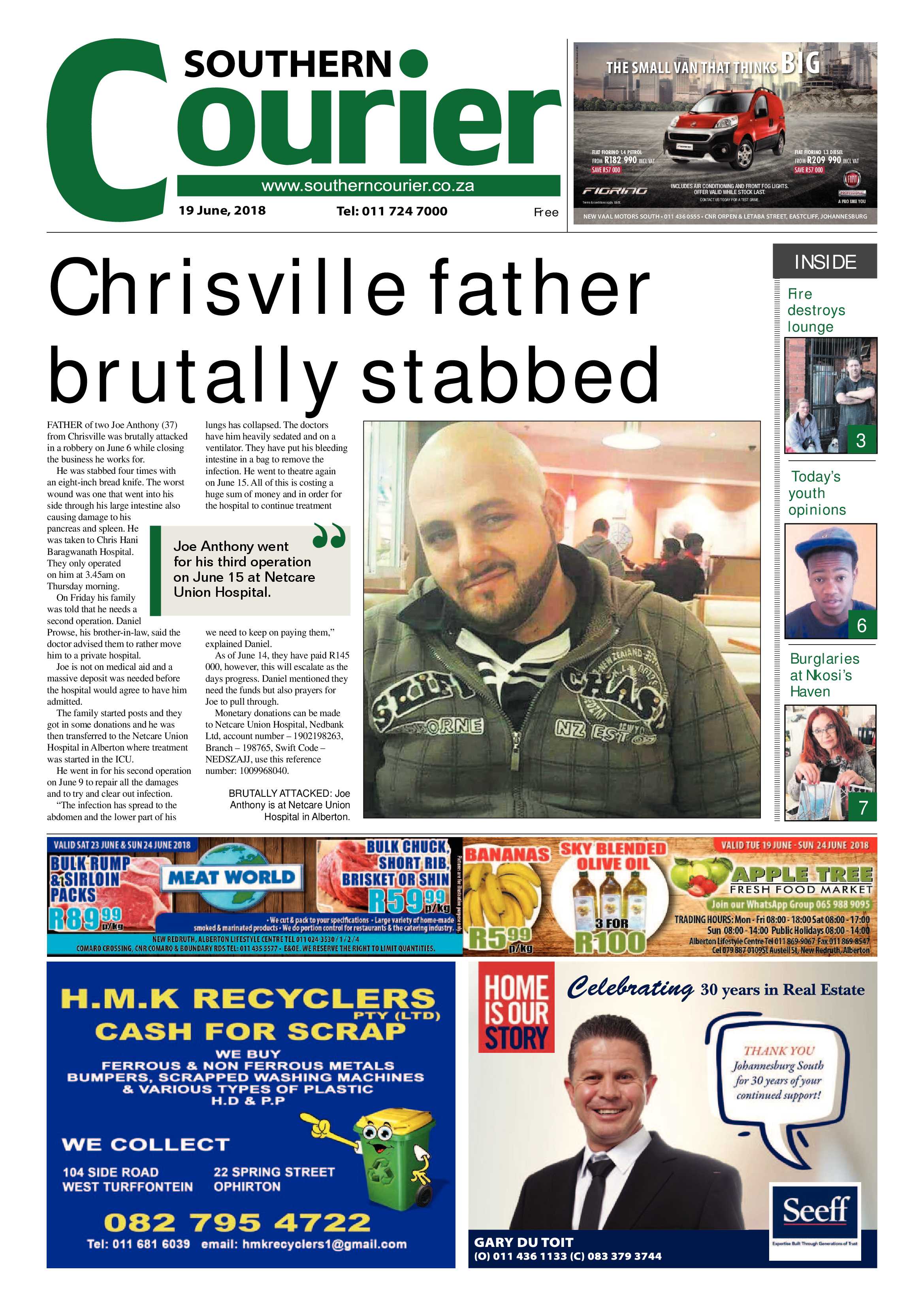 Southern Courier 19 June 2018 page 1