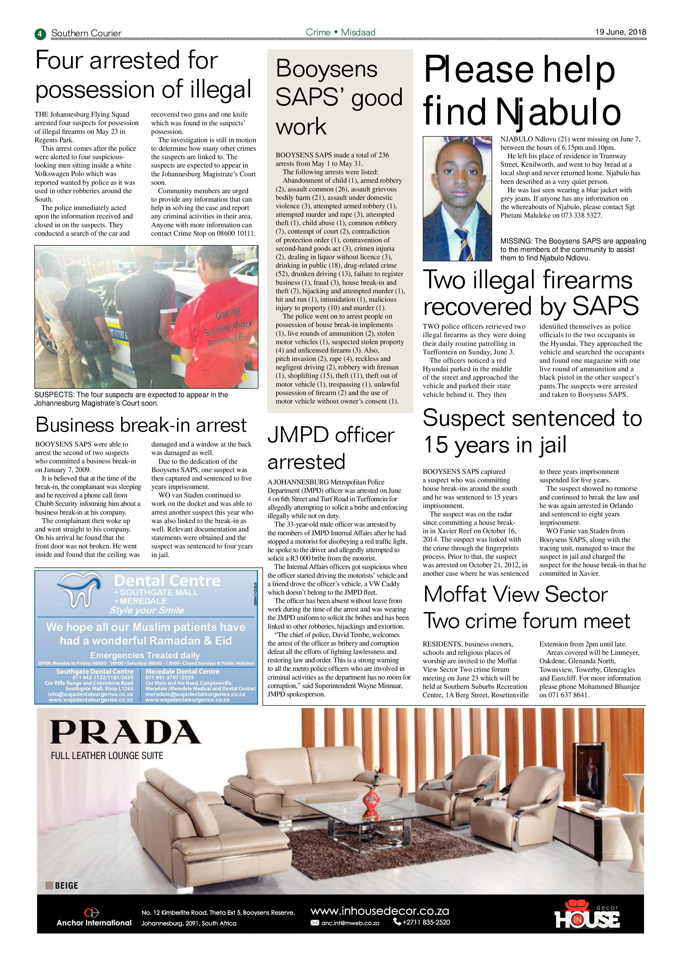 Southern Courier 19 June 2018 page 4