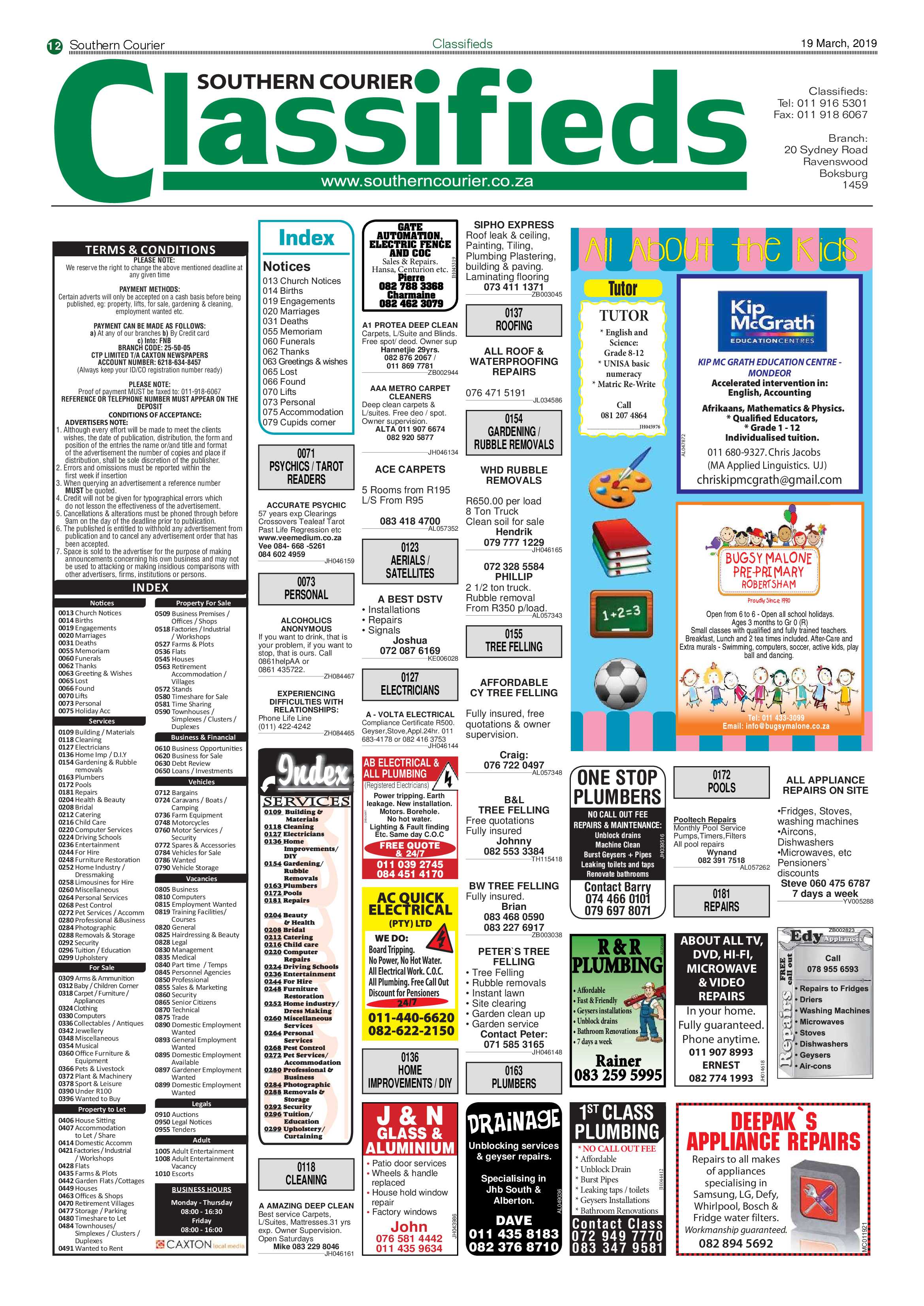 Southern Courier 19 March 2019 page 12