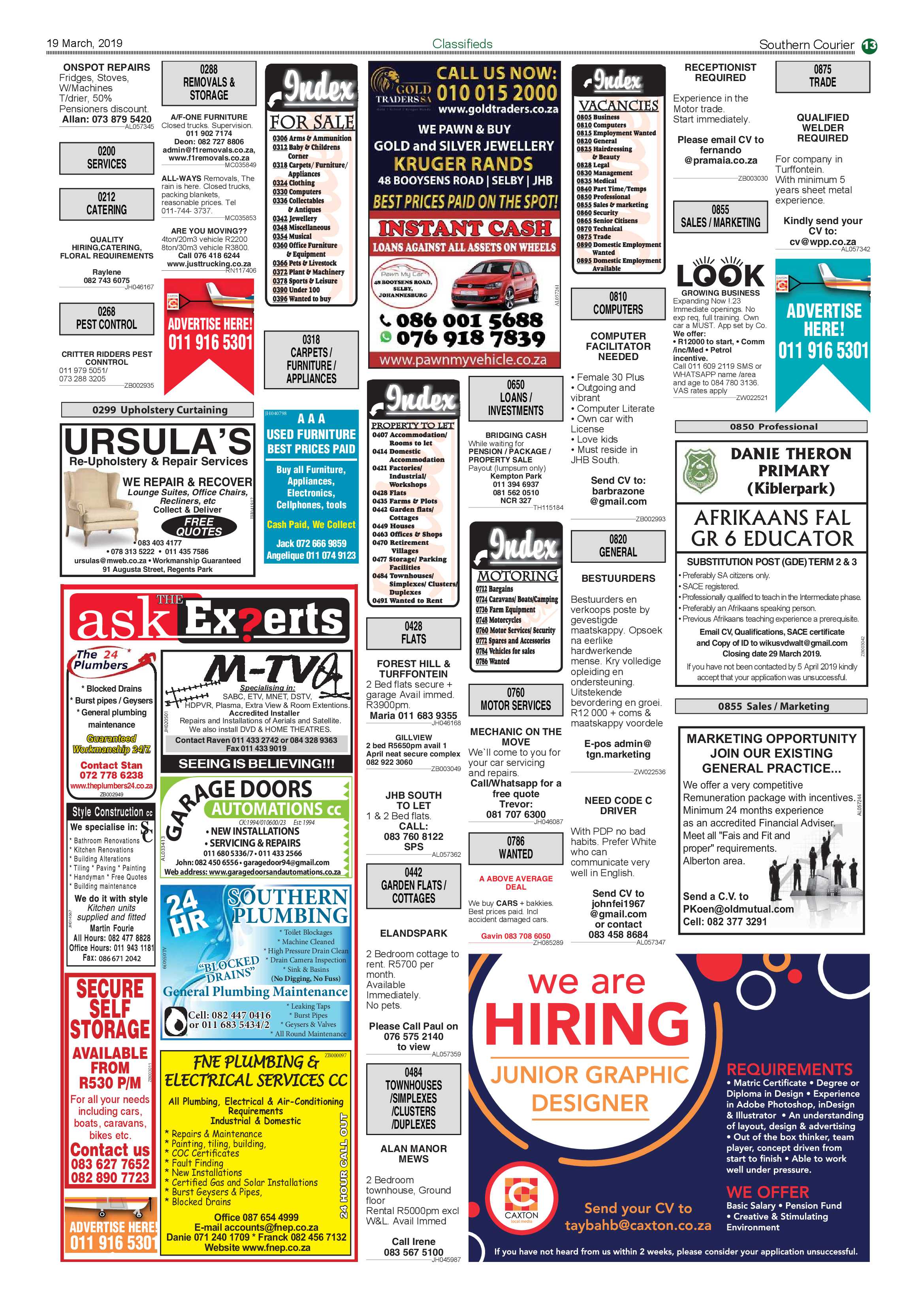Southern Courier 19 March 2019 page 13