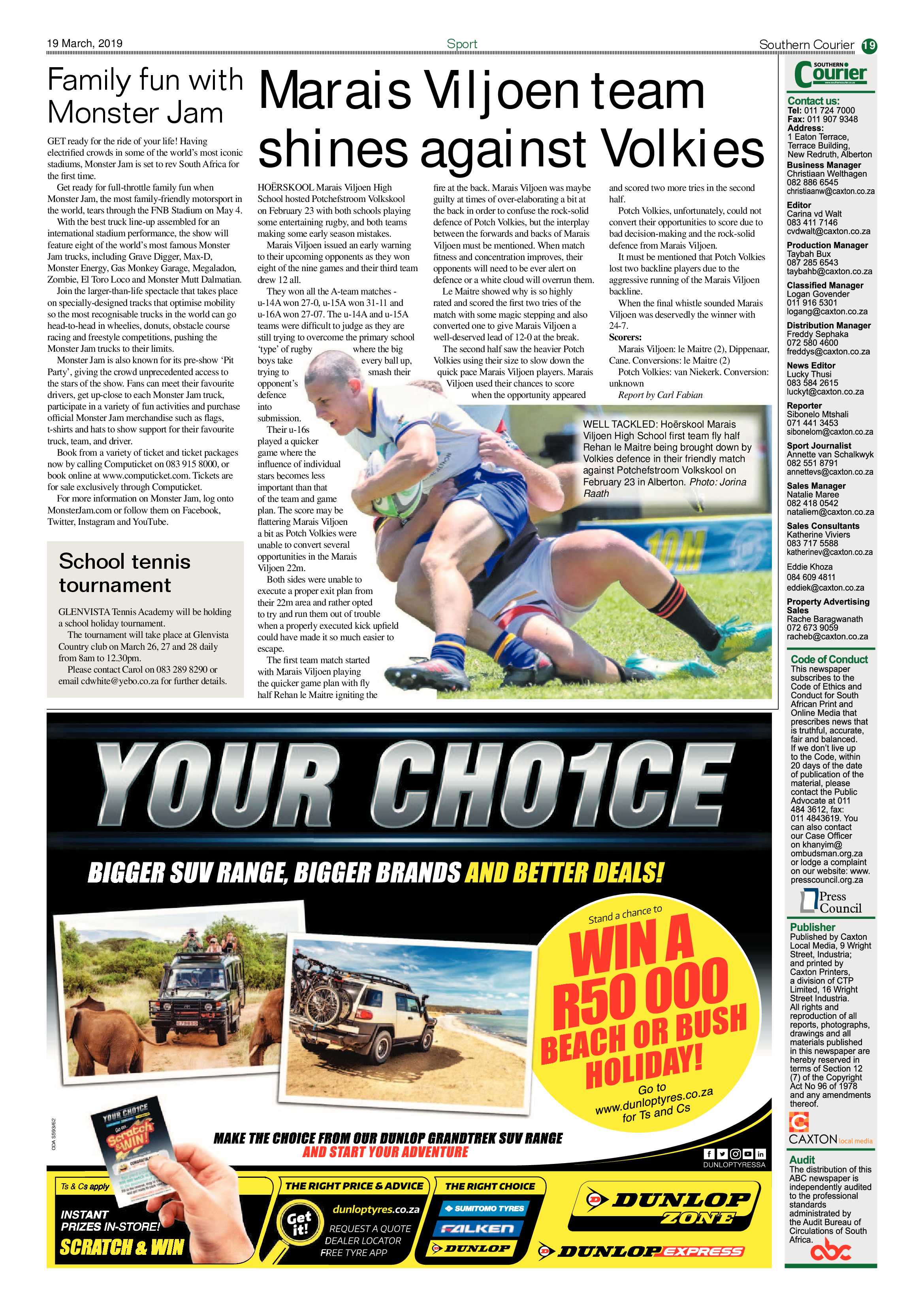 Southern Courier 19 March 2019 page 19
