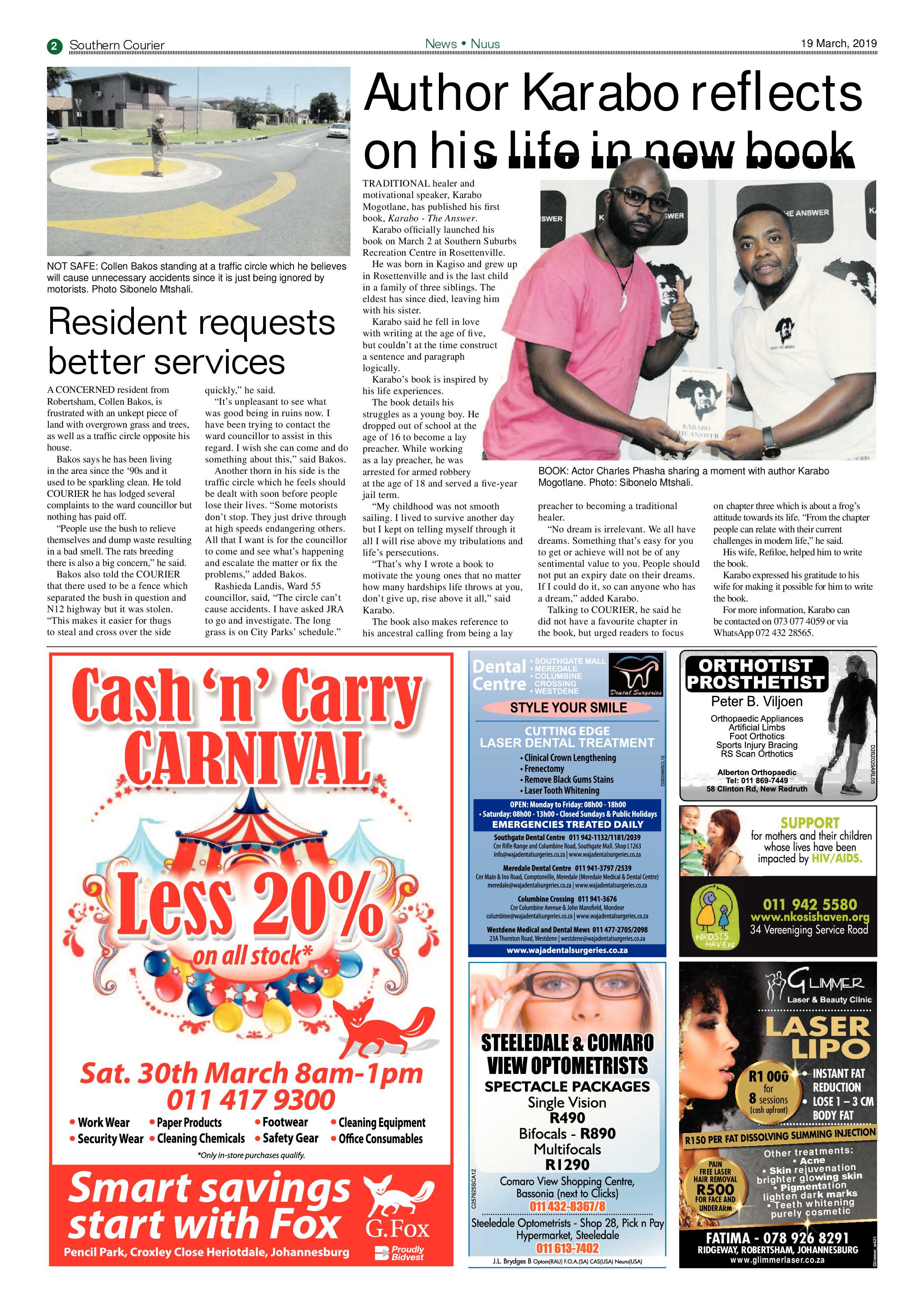 Southern Courier 19 March 2019 page 2