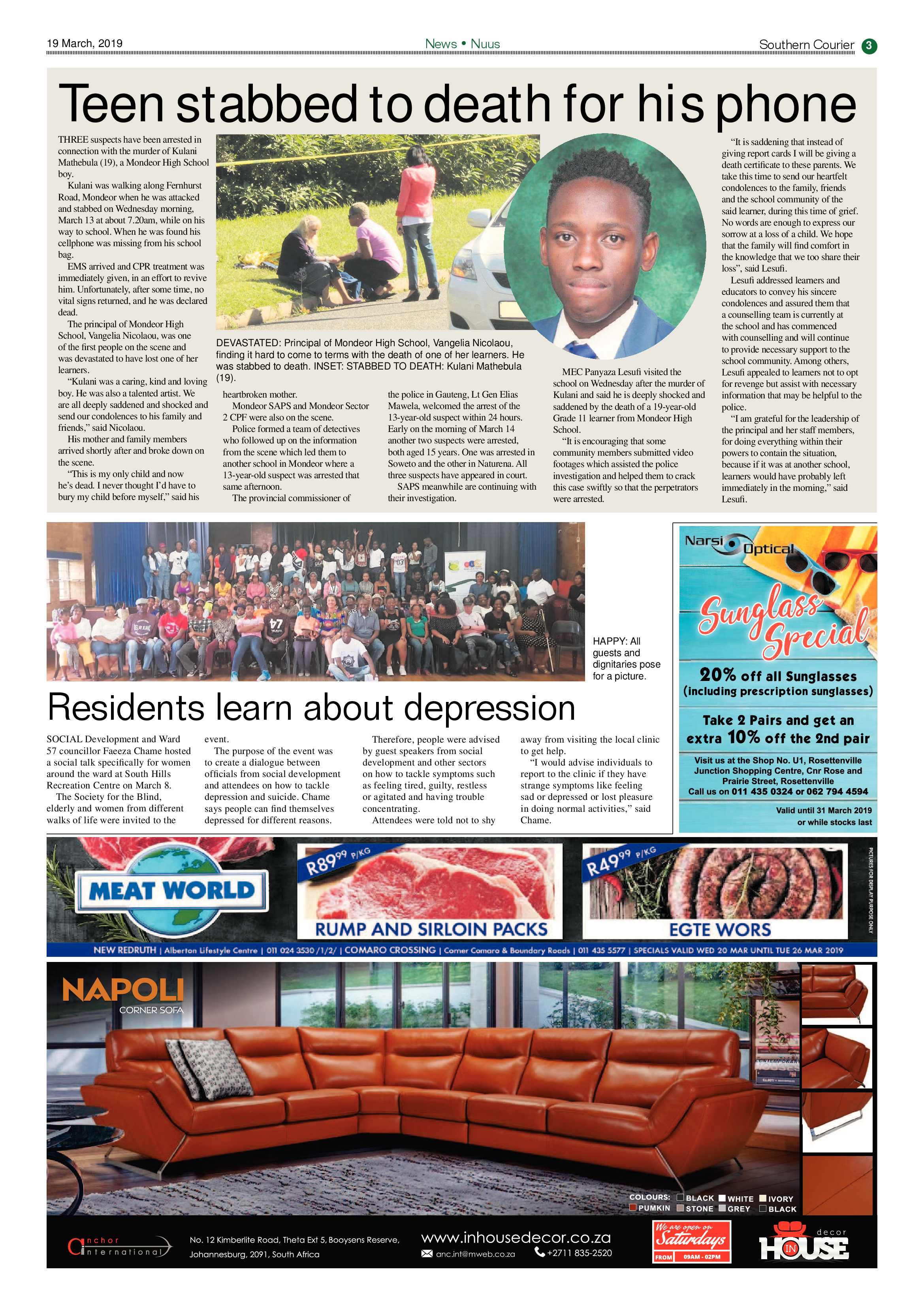 Southern Courier 19 March 2019 page 3