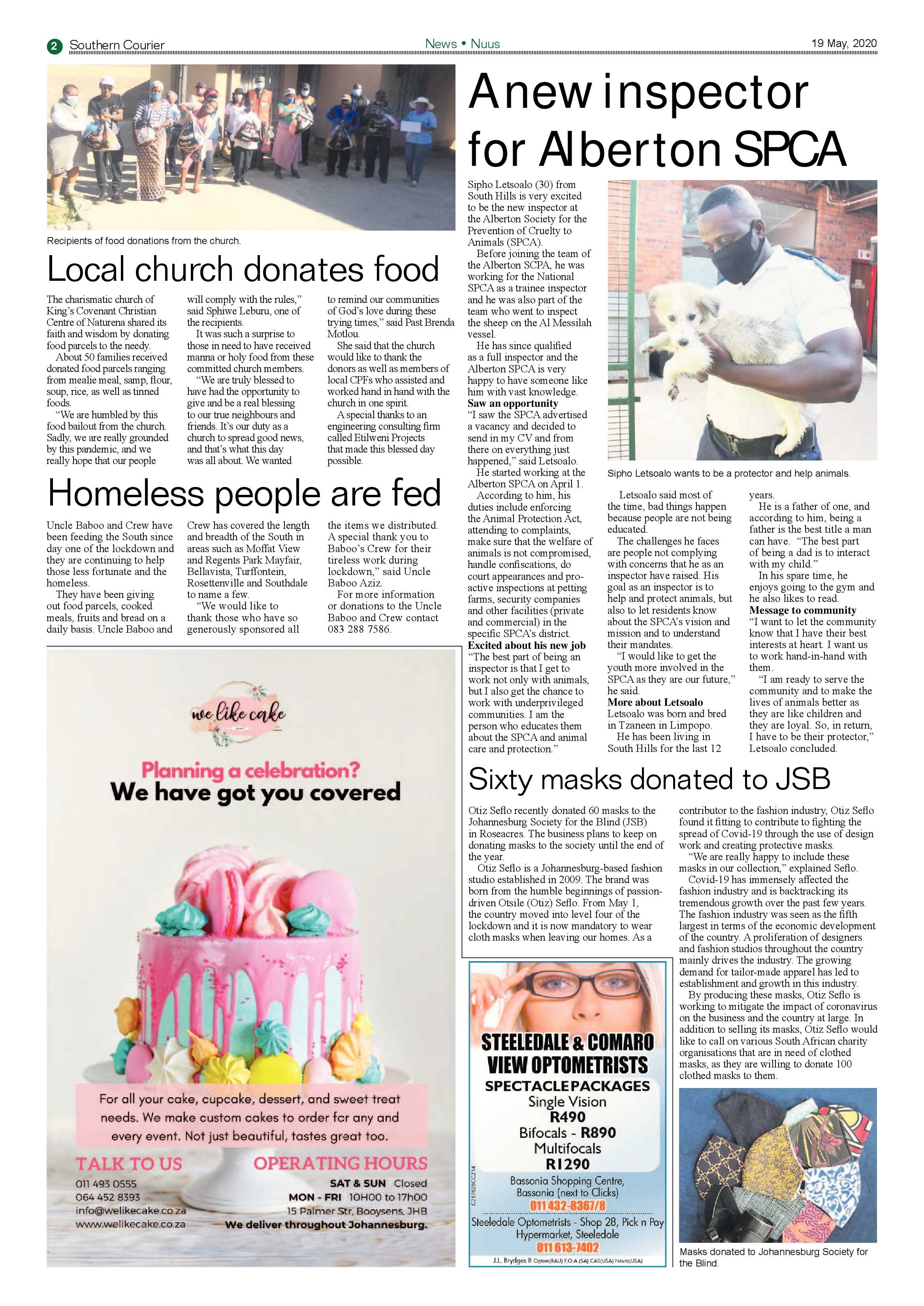 Southern Courier 19 May 2020 page 2